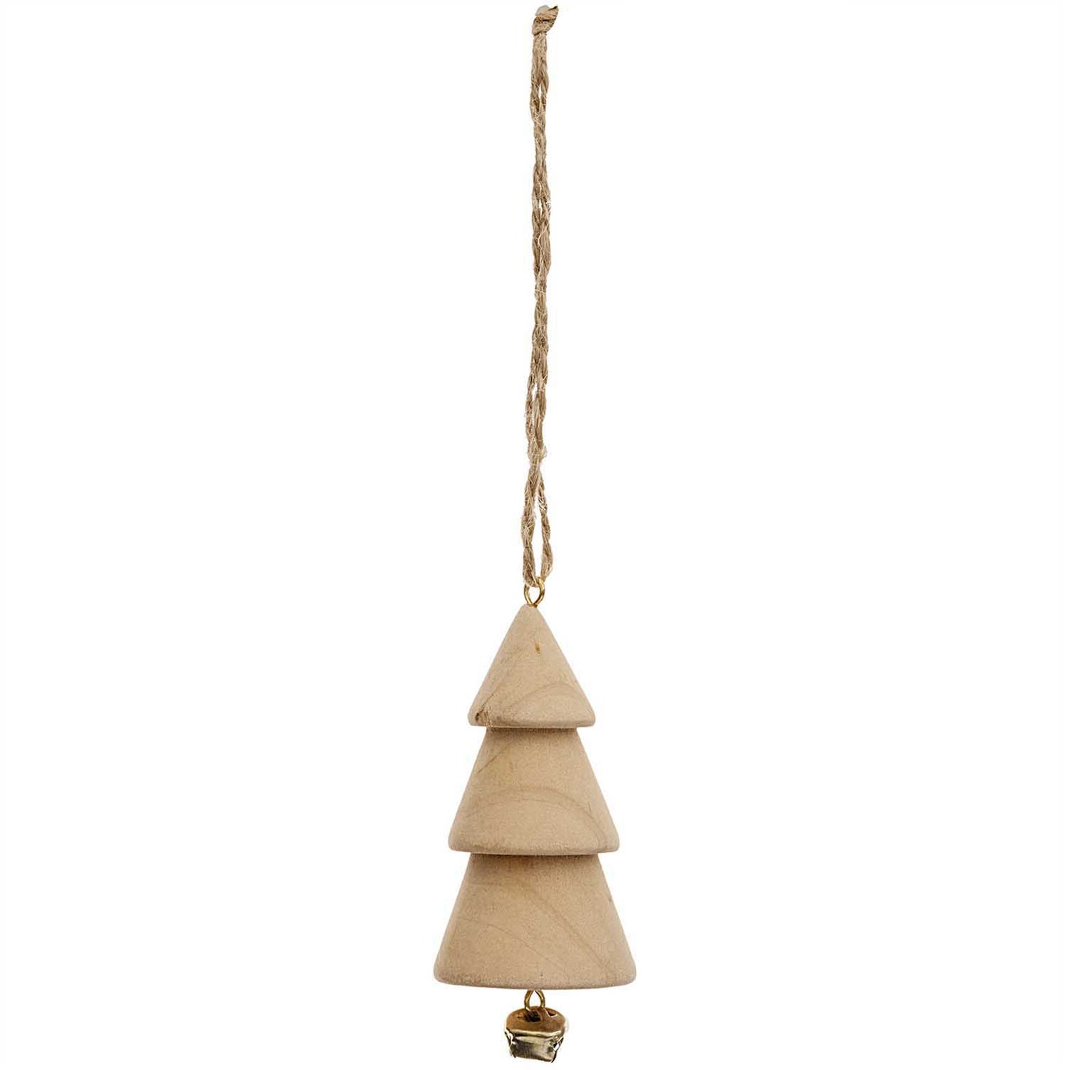Holzhänger Tanne mit Glocke natur 4x9,5cm Holzhänger Tanne mit Glocke natur 4x9,5cm