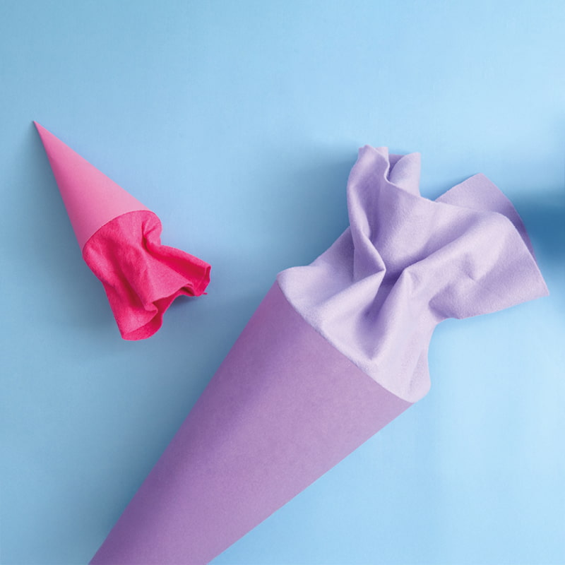 Schultütenrohlinge mit Filz