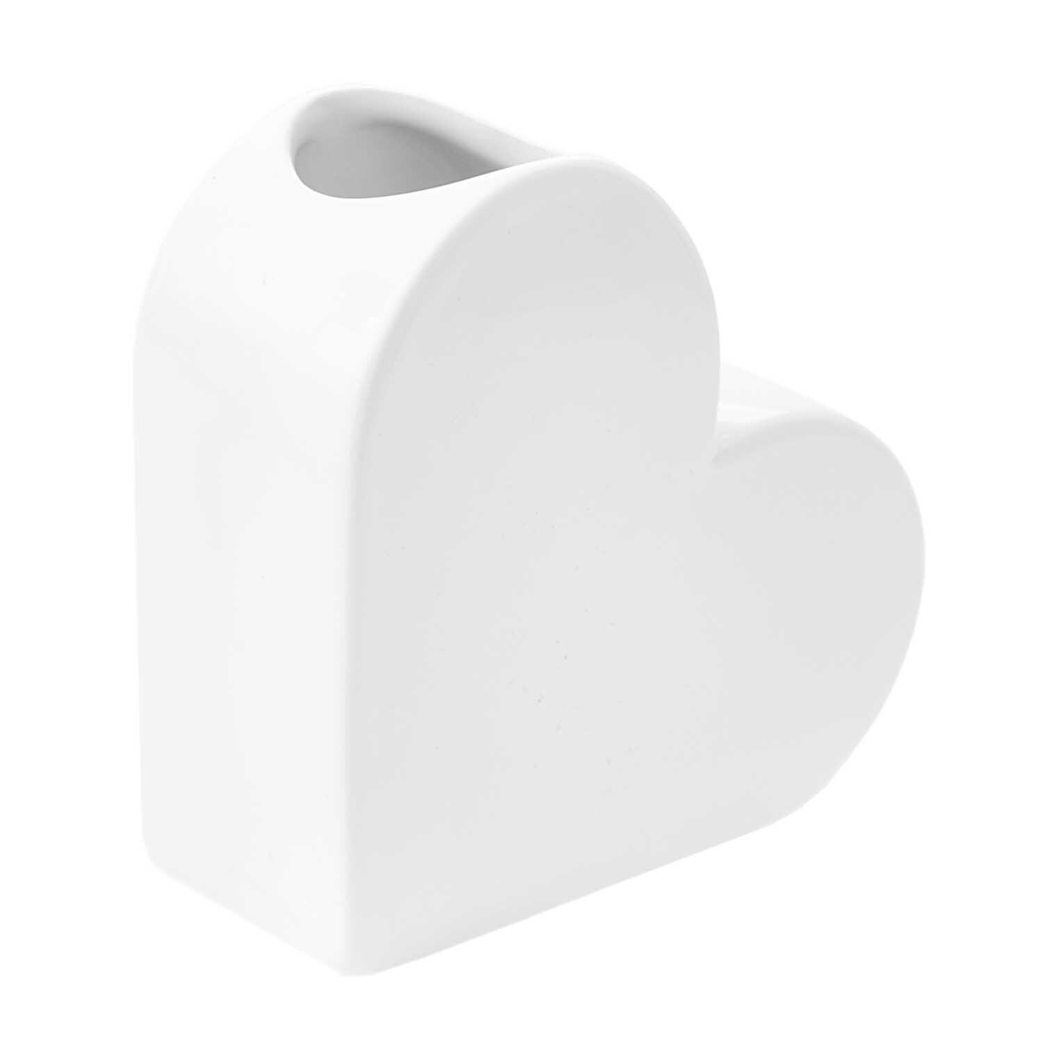 Keramik Vase Herz groß 16x6x16cm Keramik Vase Herz groß 16x6x16cm