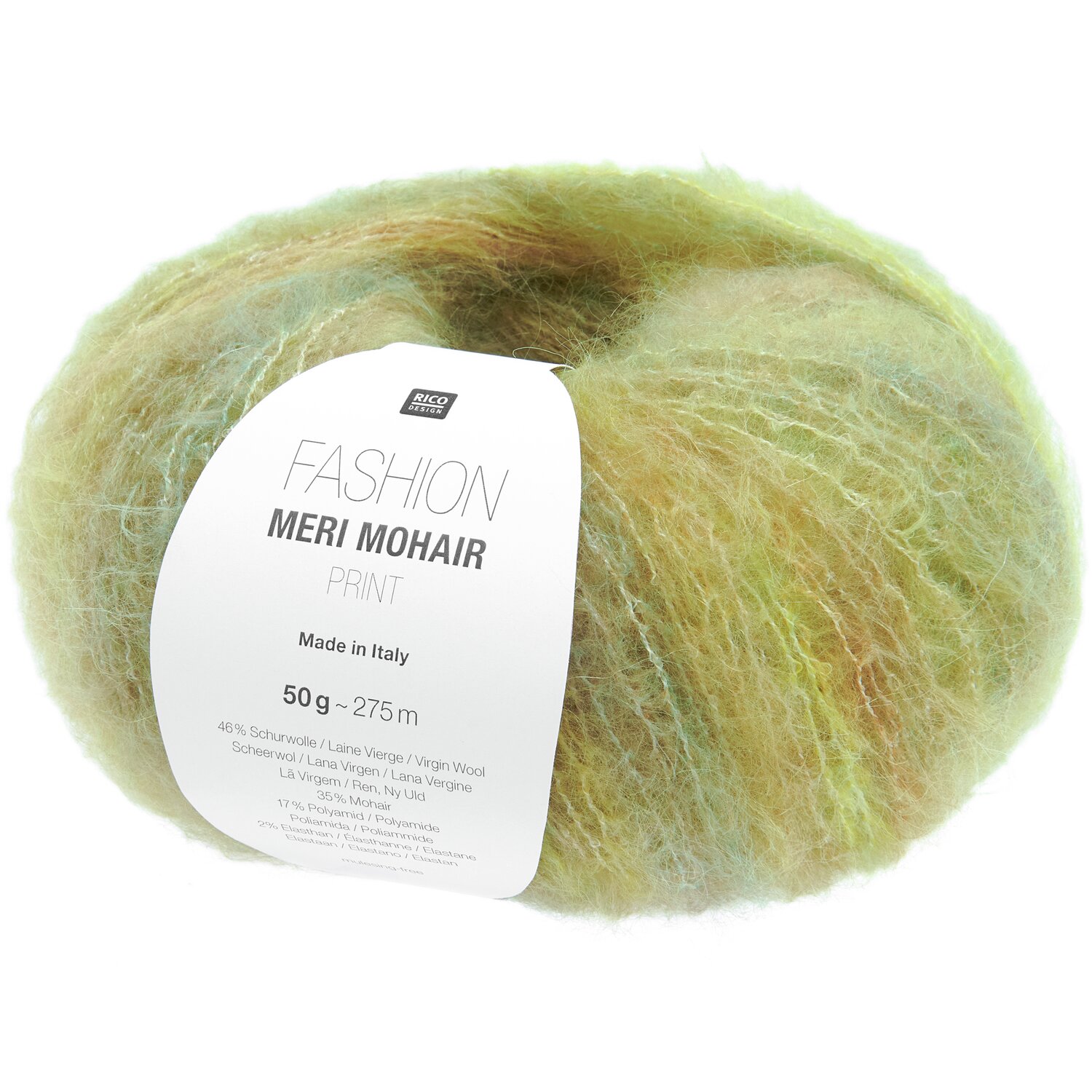 Fashion Meri Mohair Print 50g 275m Farbe Fresh Lime von Rico Design