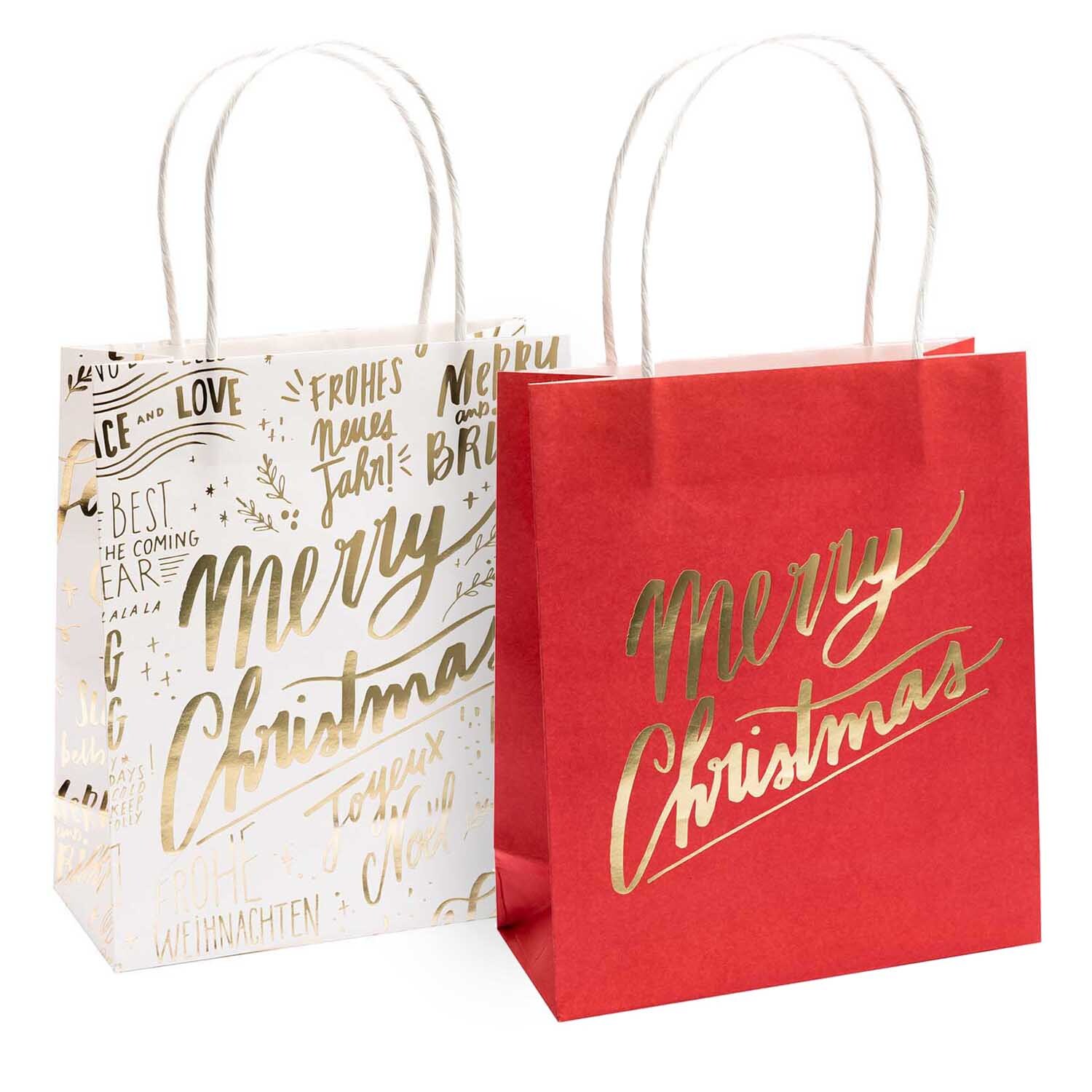 Paper Poetry Papiertüten Merry Christmas rot 18x21cm 2 Stück Paper Poetry Papiertüten Merry Christmas rot 18x21cm 2 Stück