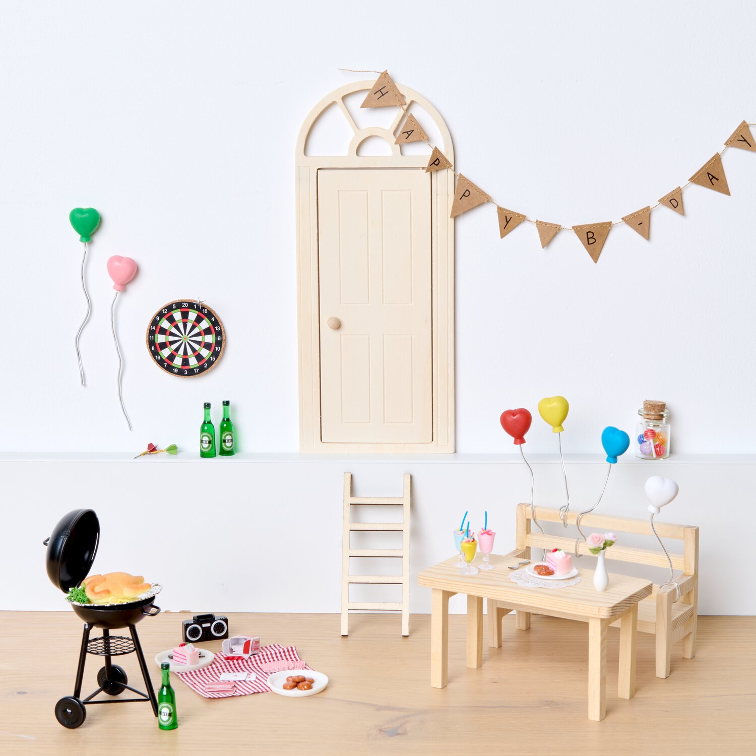 Miniatur Ballons 6 Stück Farbe Bunt von Rico Design
