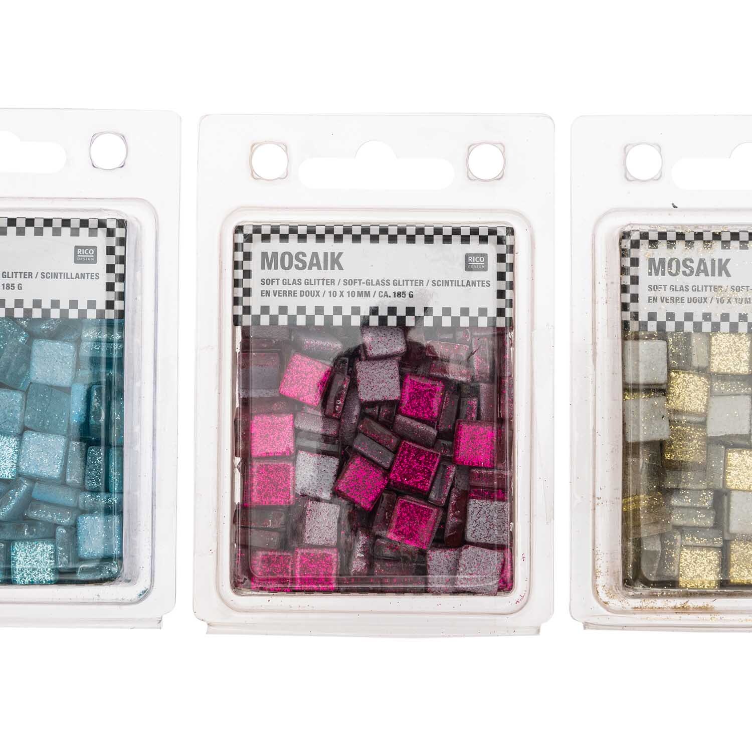Soft-Glas Mosaiksteine Glitter 185g