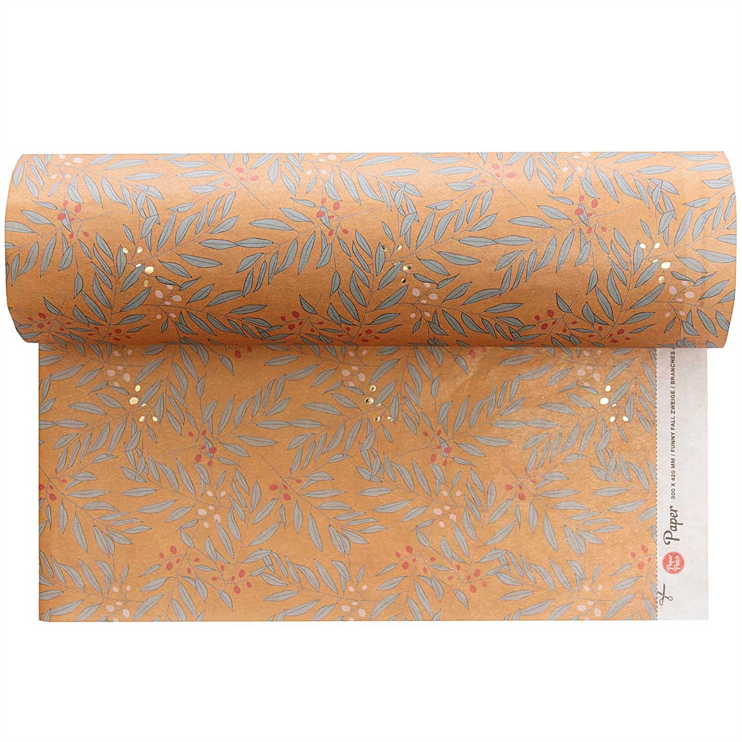 Paper Patch Papier Zweige orange 30x42cm