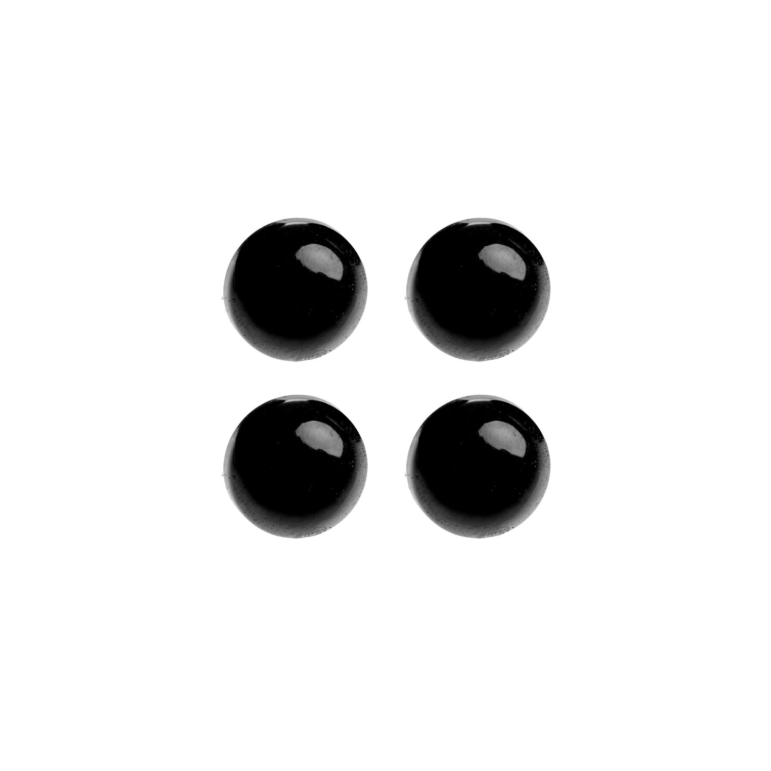 Knöpfe braun-schwarz 5mm 4 Stück mit Steg von Rico Design