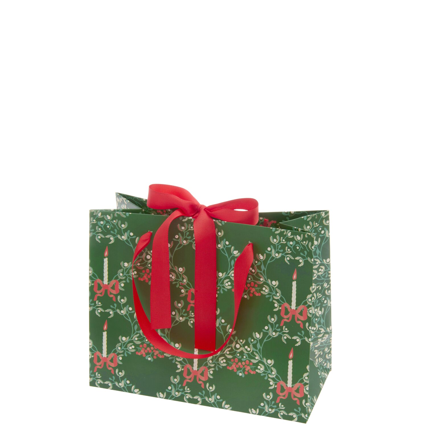 Geschenktüte Advent Mistelzweig Kerzen S 18x28,5x1,5cm von Rico Design