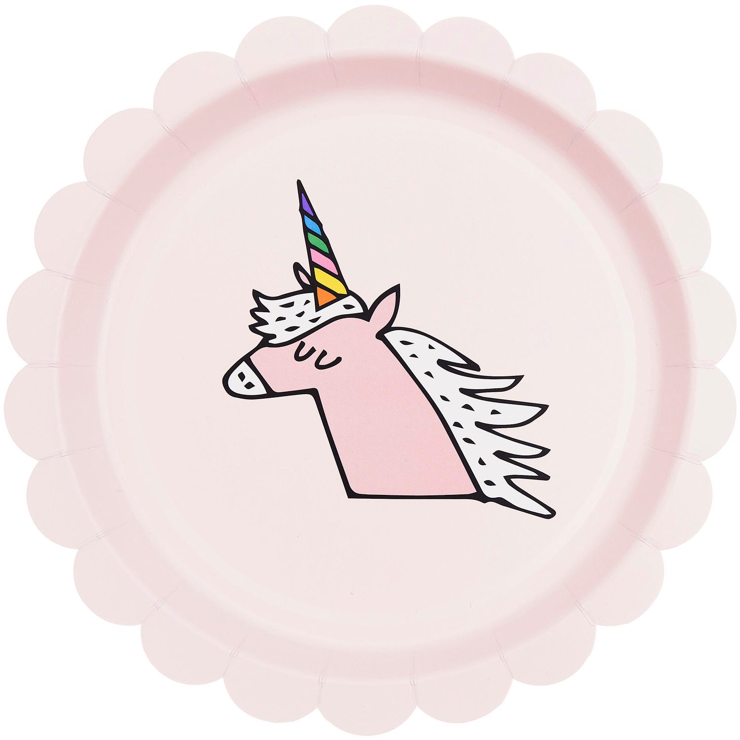 Pappteller Einhorn Rosa