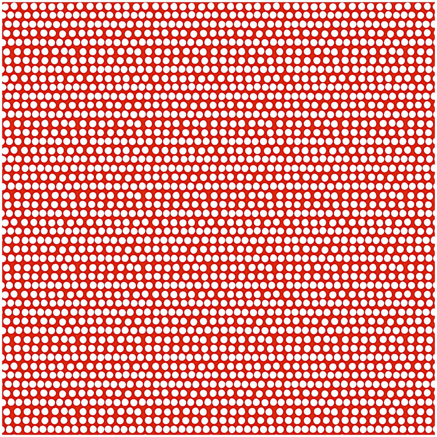 Stoff Punktelinie rot-weiß 50x140cm