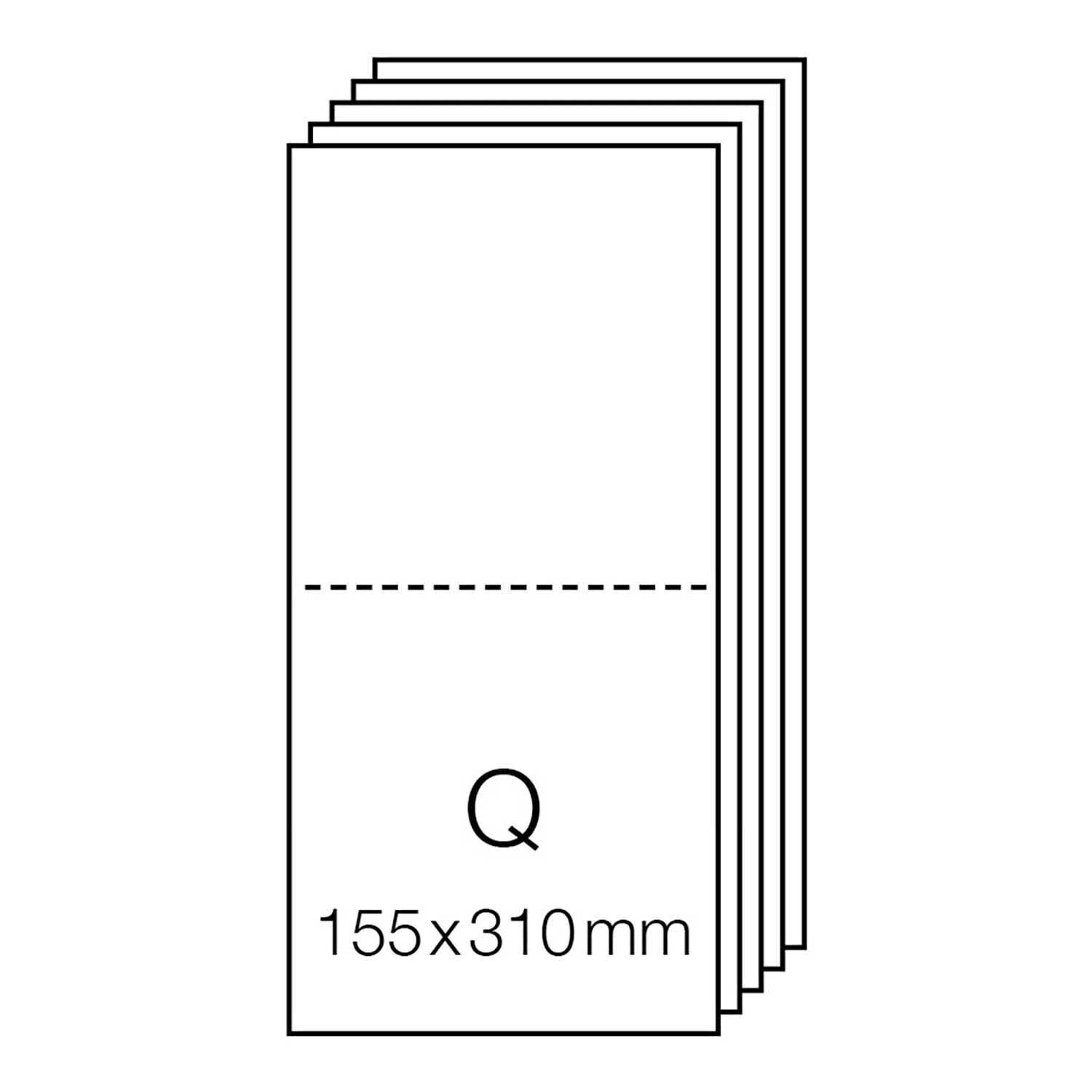 Paper Poetry Luxury Karten Quadratisch, 5 Stück, 155x310mm, von Rico Design, in elegantem Gelb.