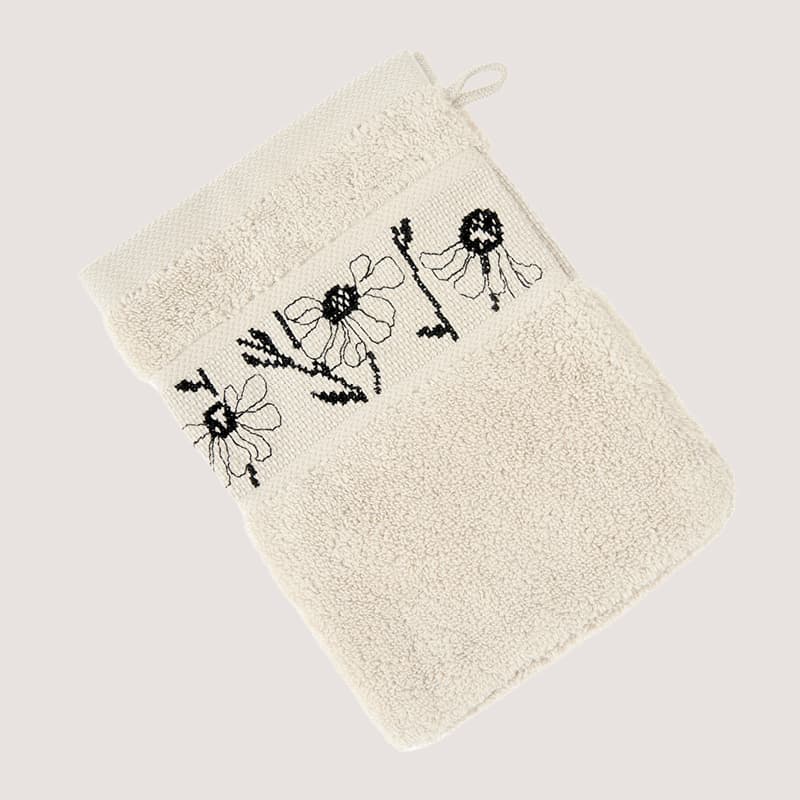 Stickset Waschhandschuh Hellbeige Modell 80853 aus Stickbuch 186