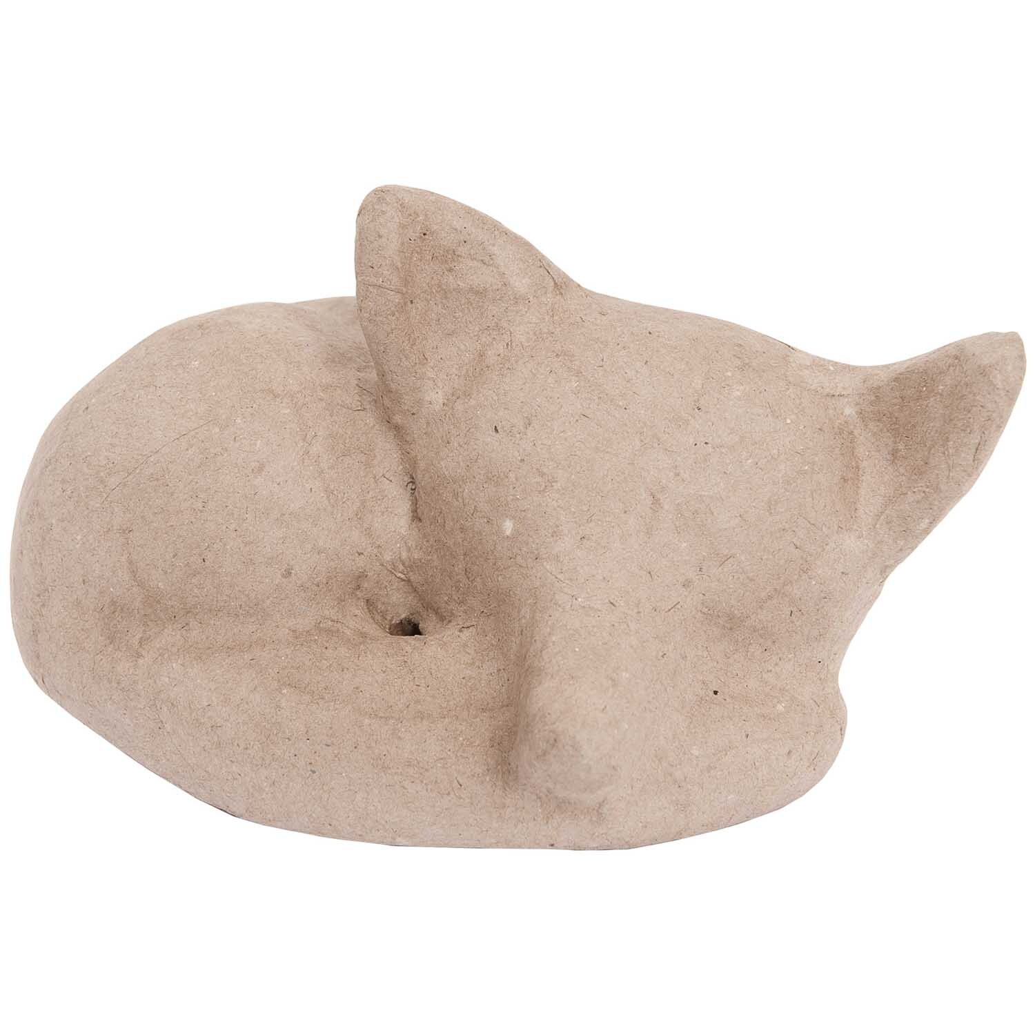 Pappmaché Fuchs liegend 16x9,5x12cm