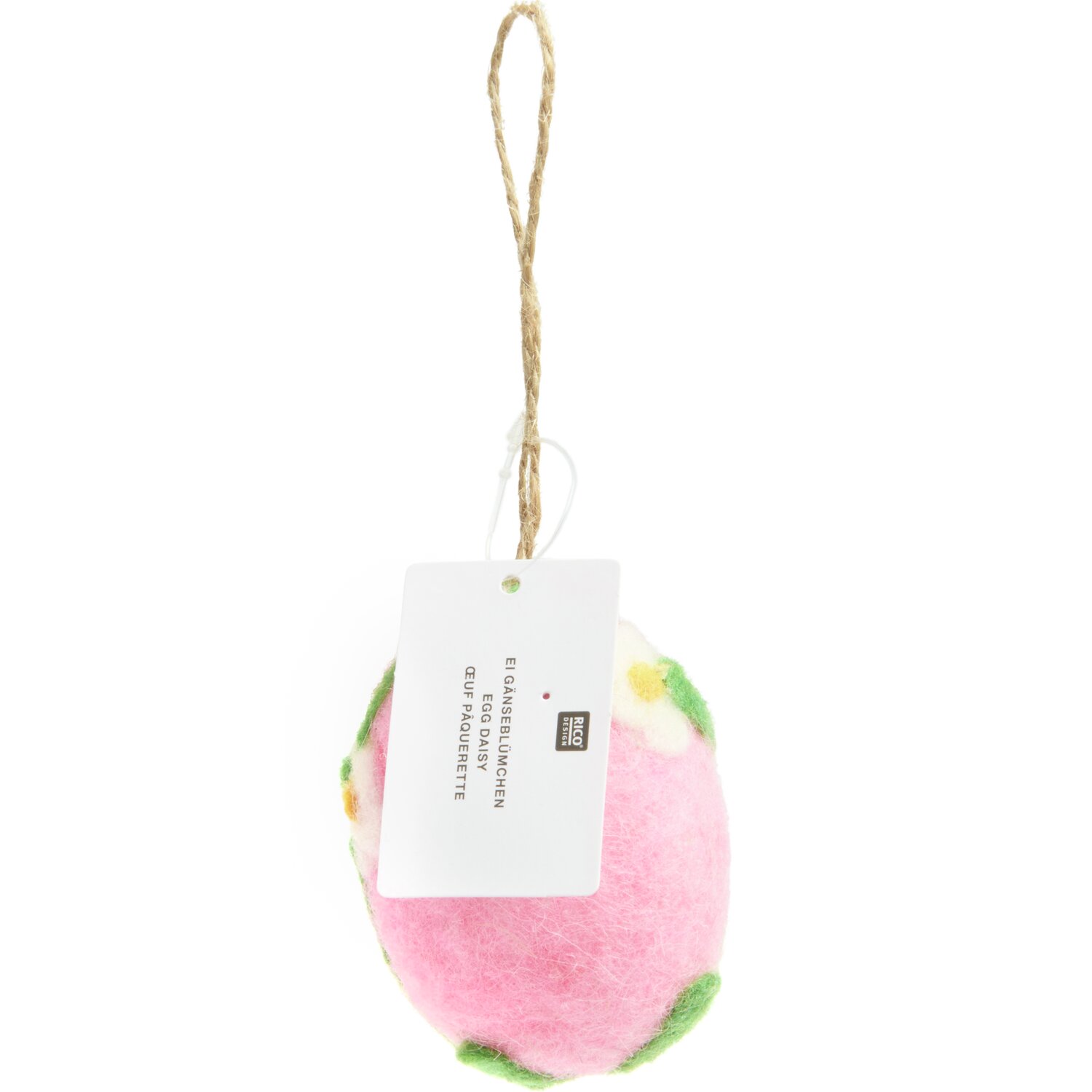 Aufhänger Filz-Ei Gänseblümchen 7,8xØ5,8cm von Rico Design