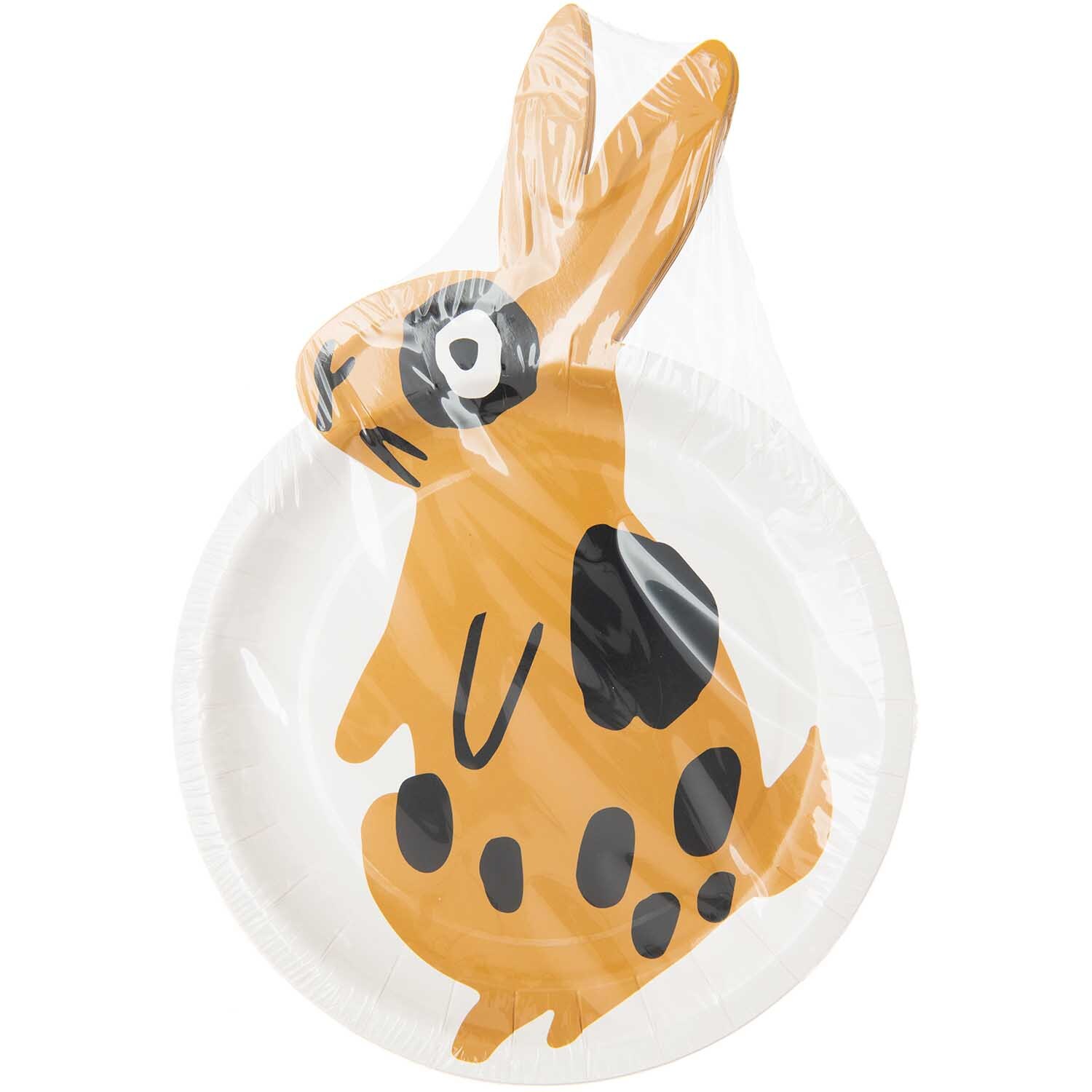 Pappteller Hase weiß 23x33cm 12 Stück Pappteller Hase weiß 23x33cm 12 Stück