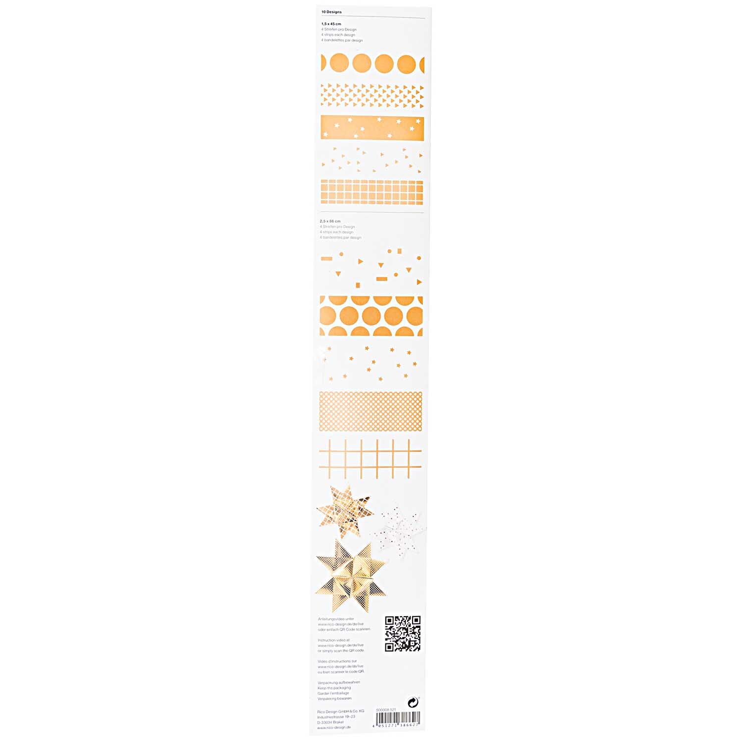 Paper Poetry Fröbelstreifen Graphic weiß-gold 40 Stück Paper Poetry Fröbelstreifen Graphic weiß-gold 40 Stück