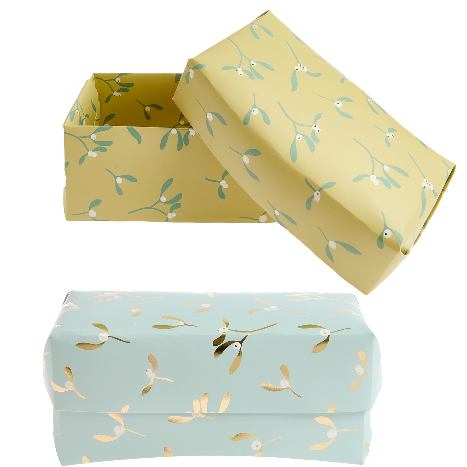 Geschenkboxen Advent Mistelzweige 2 Stück 19x10x8cm von Rico Design