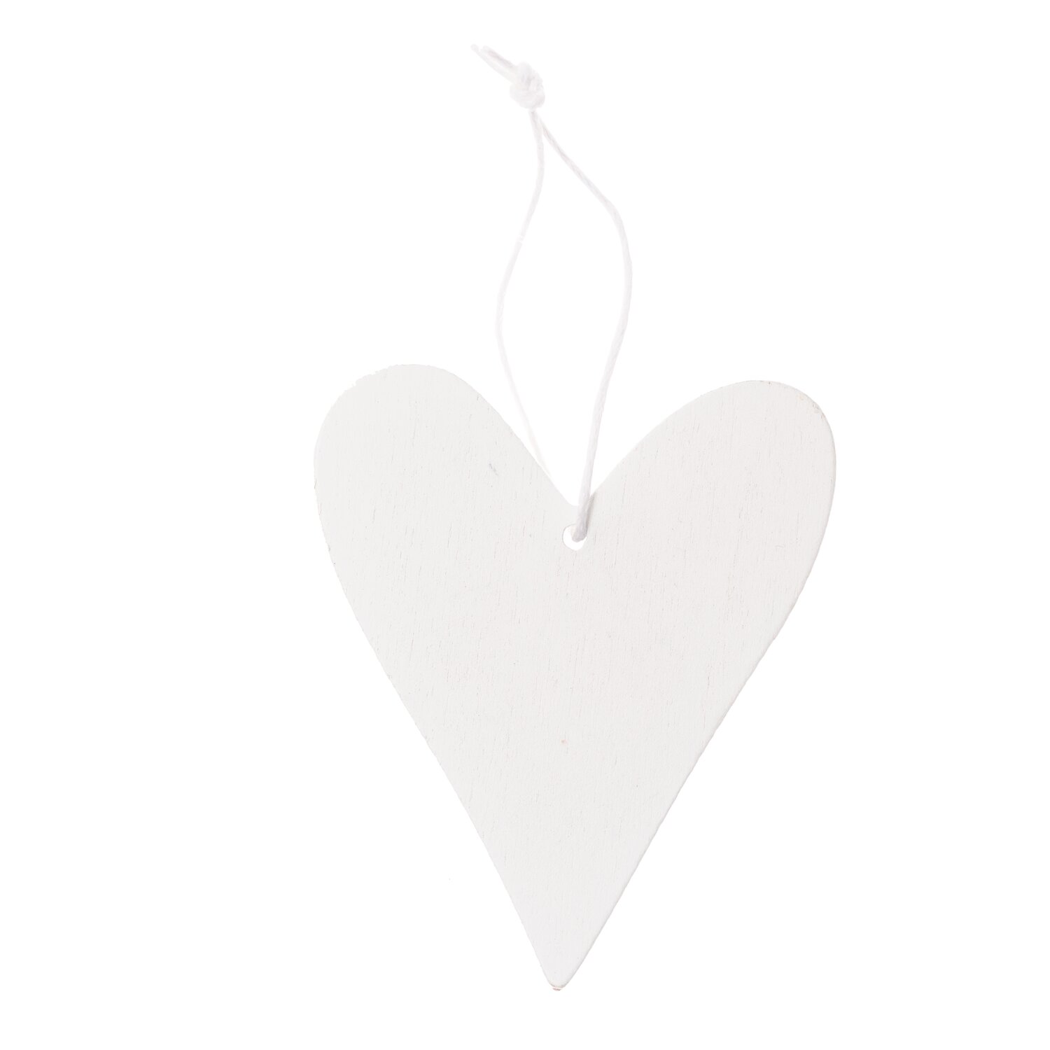 Holzhänger Herz weiß: Dekorativer Herzanhänger aus Holz in elegantem Weiß, ideal für kreative Projekte.