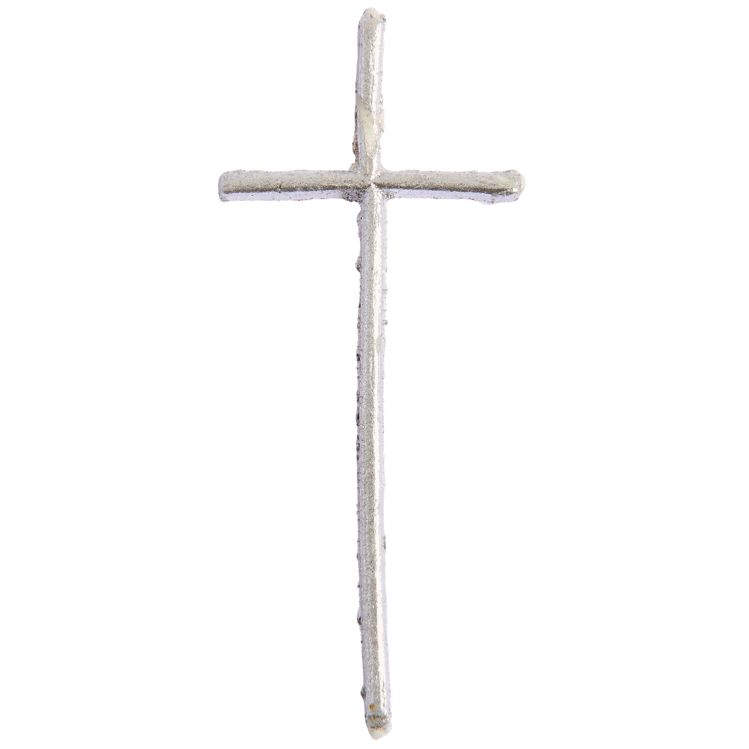 Wachsdekor Kreuz mittel Farbe Silber von Rico Design