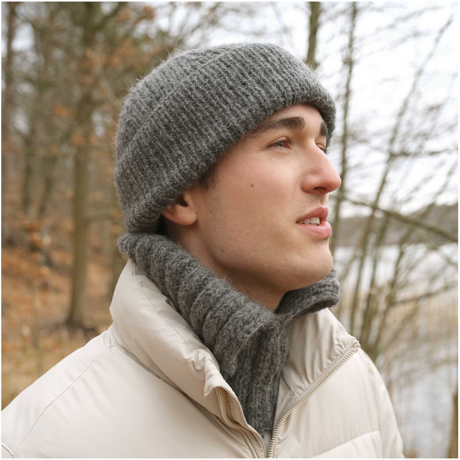 Strickset Kragen Modell 18 aus Luxury Knits Winter Special Anthrazit Strickset Kragen Modell 18 aus Luxury Knits Winter Special Anthrazit