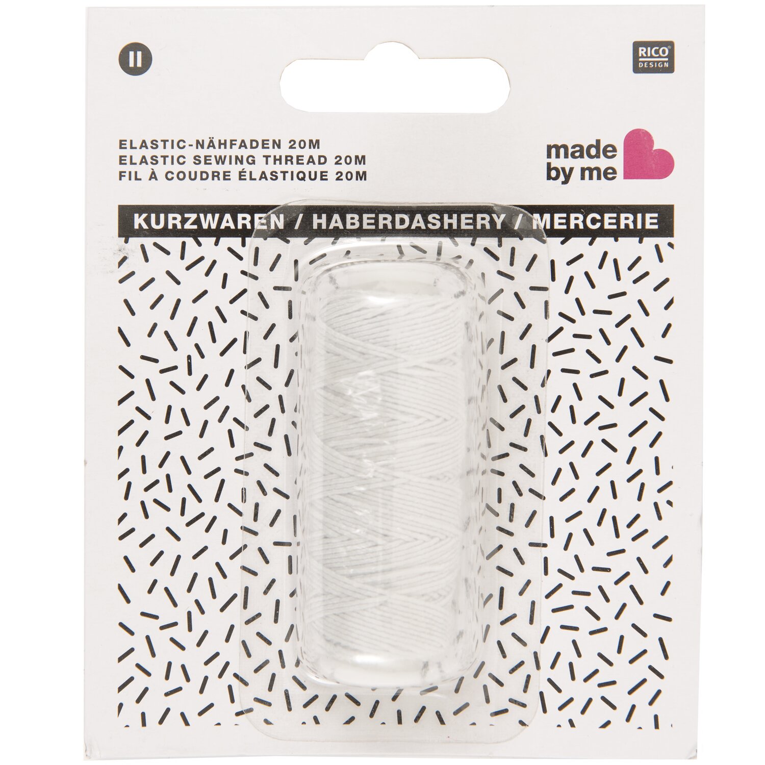 Elastic Nähfaden weiß 20m von Rico Design