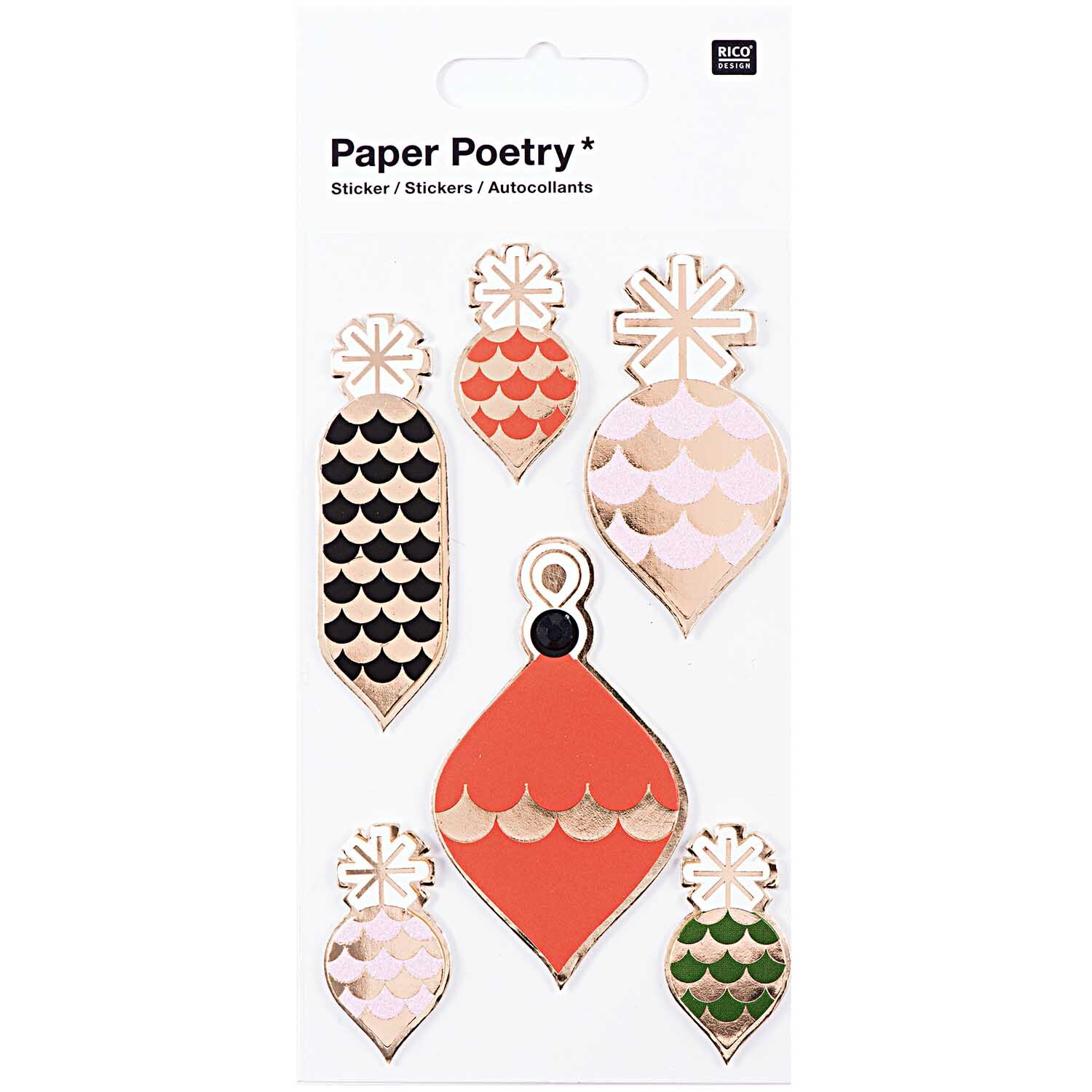 Paper Poetry 3D Sticker Baumschmuck Hot Foil Paper Poetry 3D Sticker Baumschmuck Hot Foil