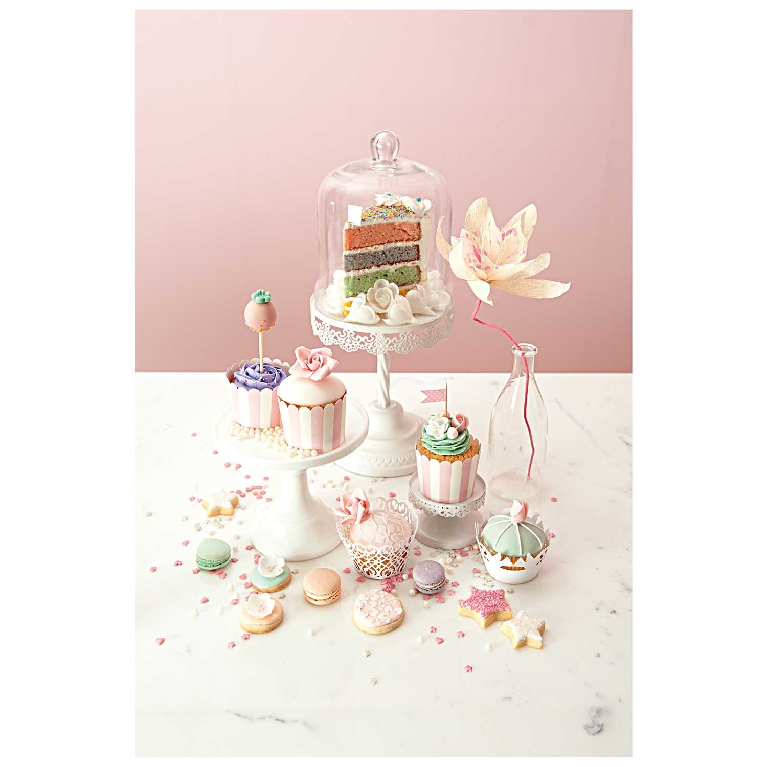 Cupcake Banderole Schnörkel 5cm 8 Stück Cupcake Banderole Schnörkel 5cm 8 Stück