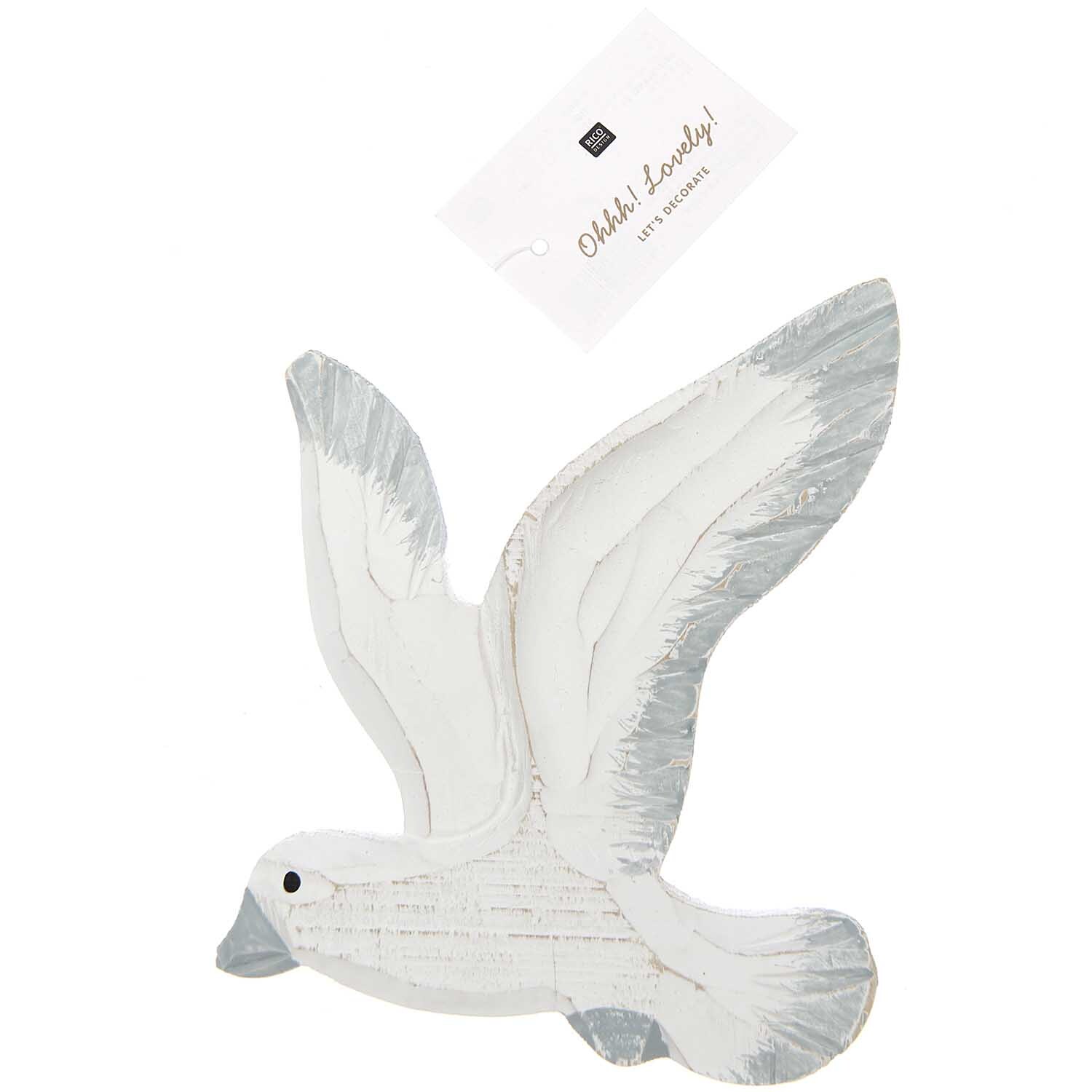 Wandhänger Möwe grau-weiß 15x13cm Wandhänger Möwe grau-weiß 15x13cm