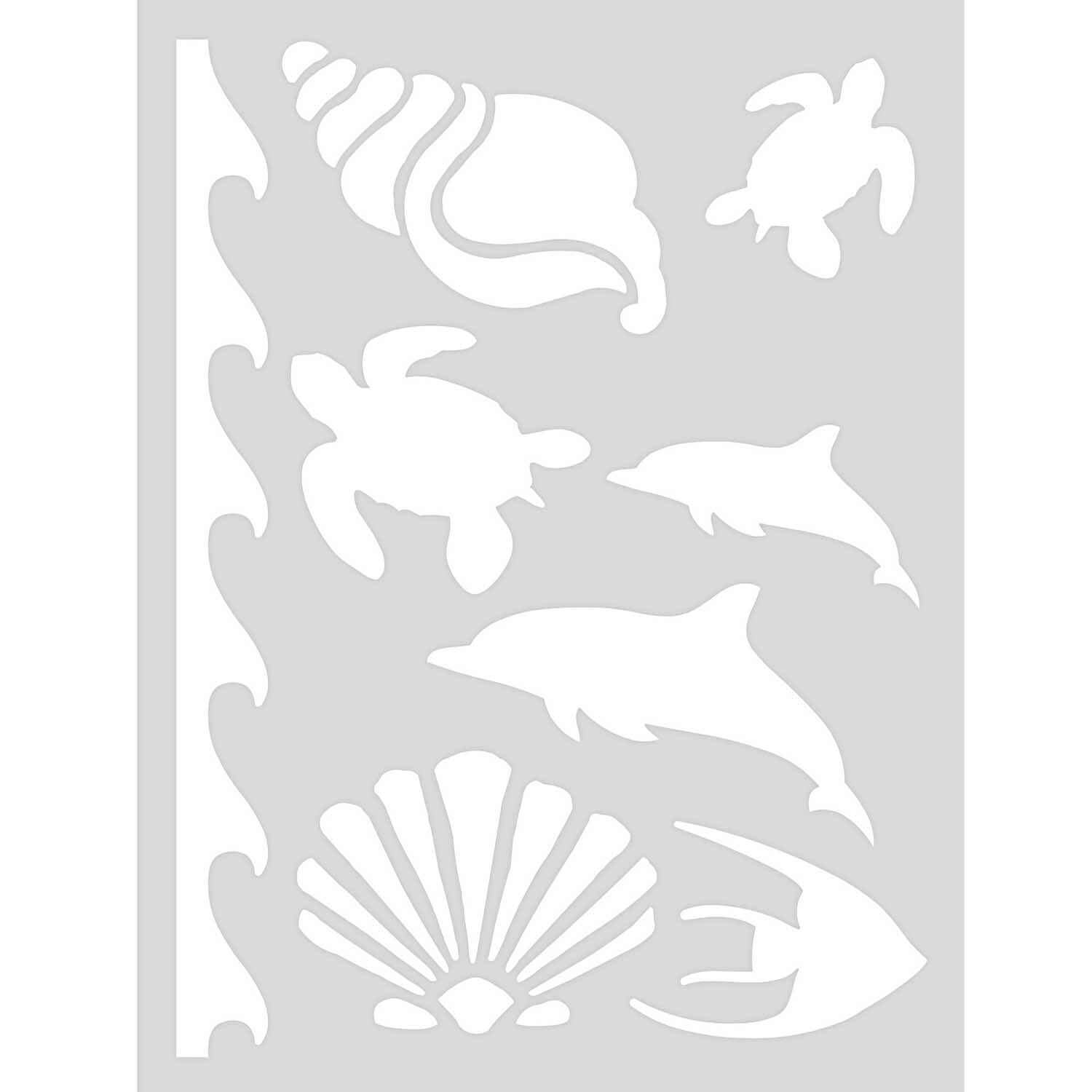 Schablone Meer 18,5x24,5cm selbstklebend