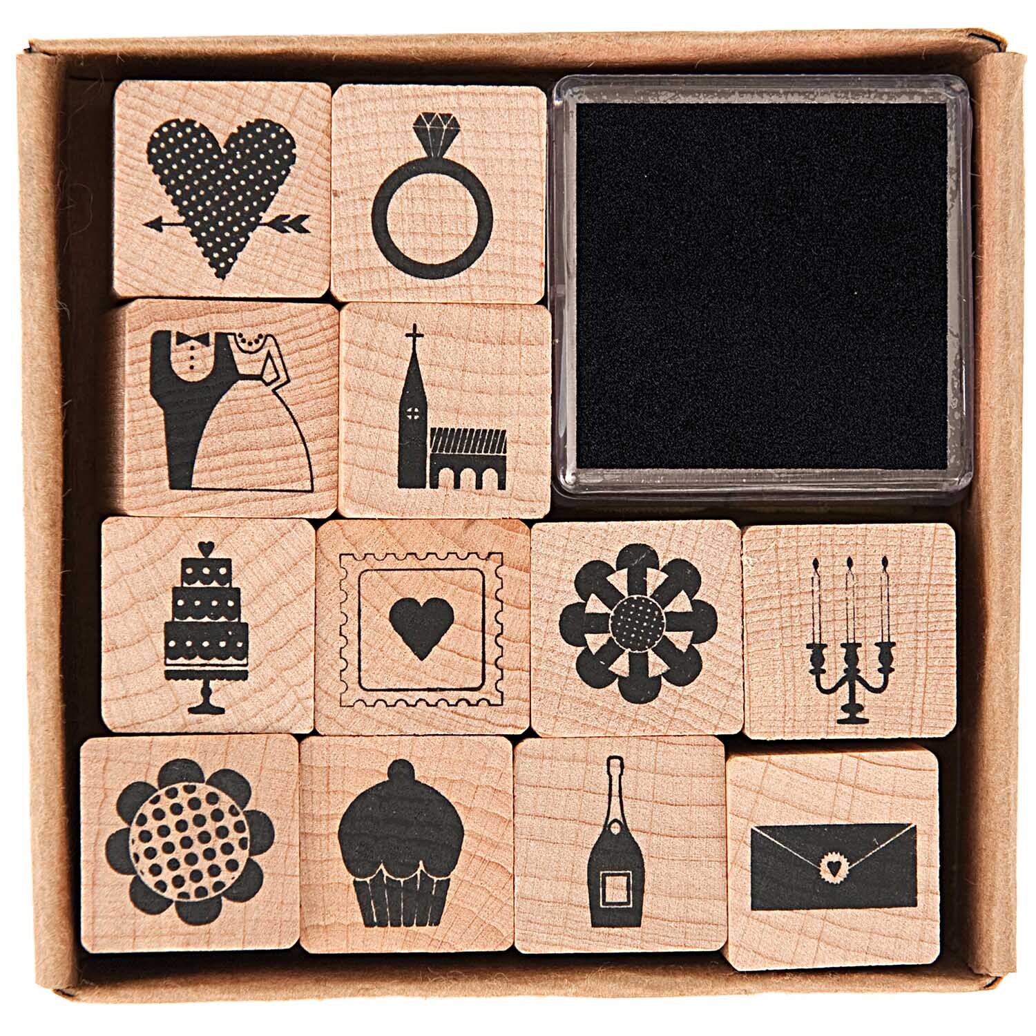Paper Poetry Stempelset Hochzeit 2x2cm
