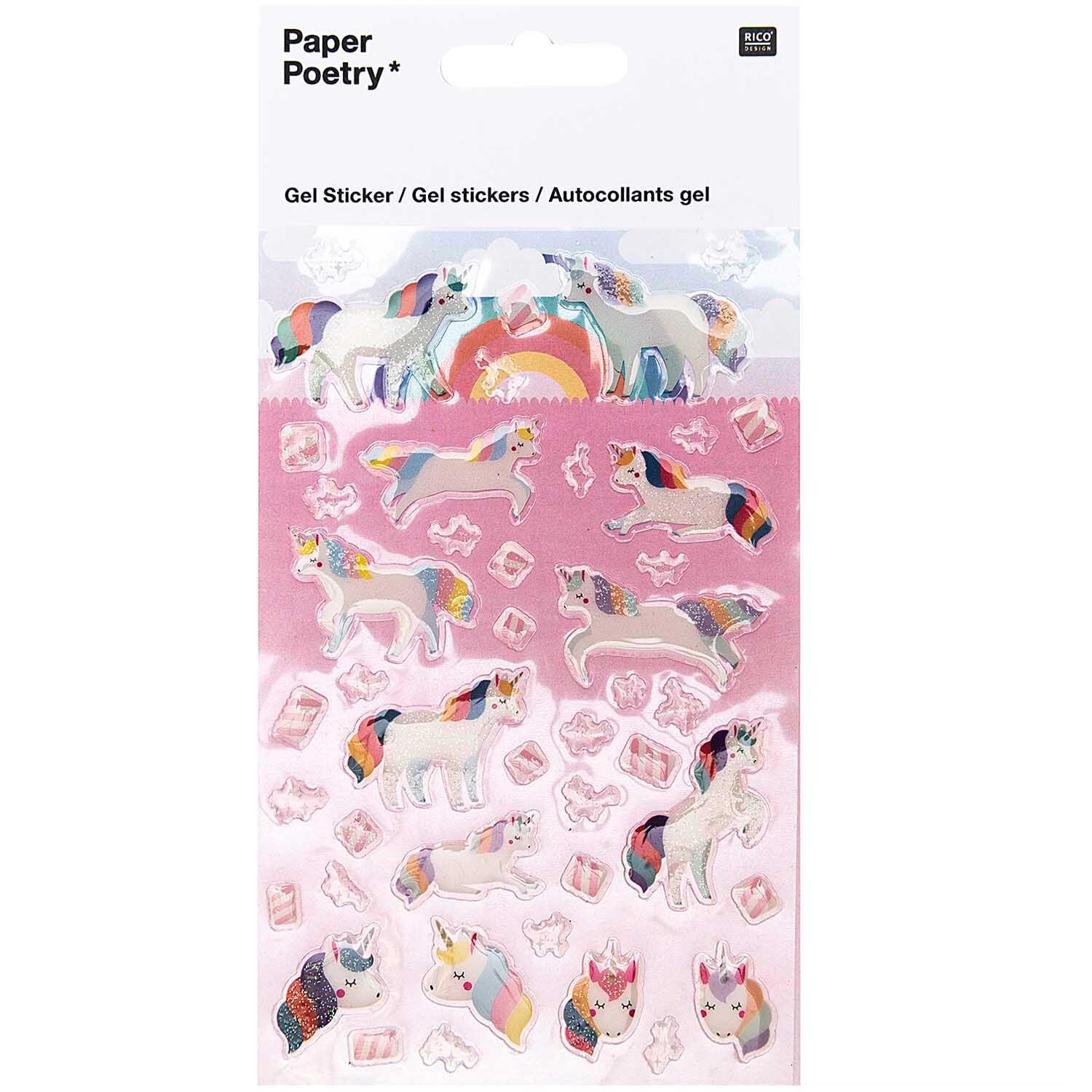 Paper Poetry Gelsticker Einhörner Paper Poetry Gelsticker Einhörner