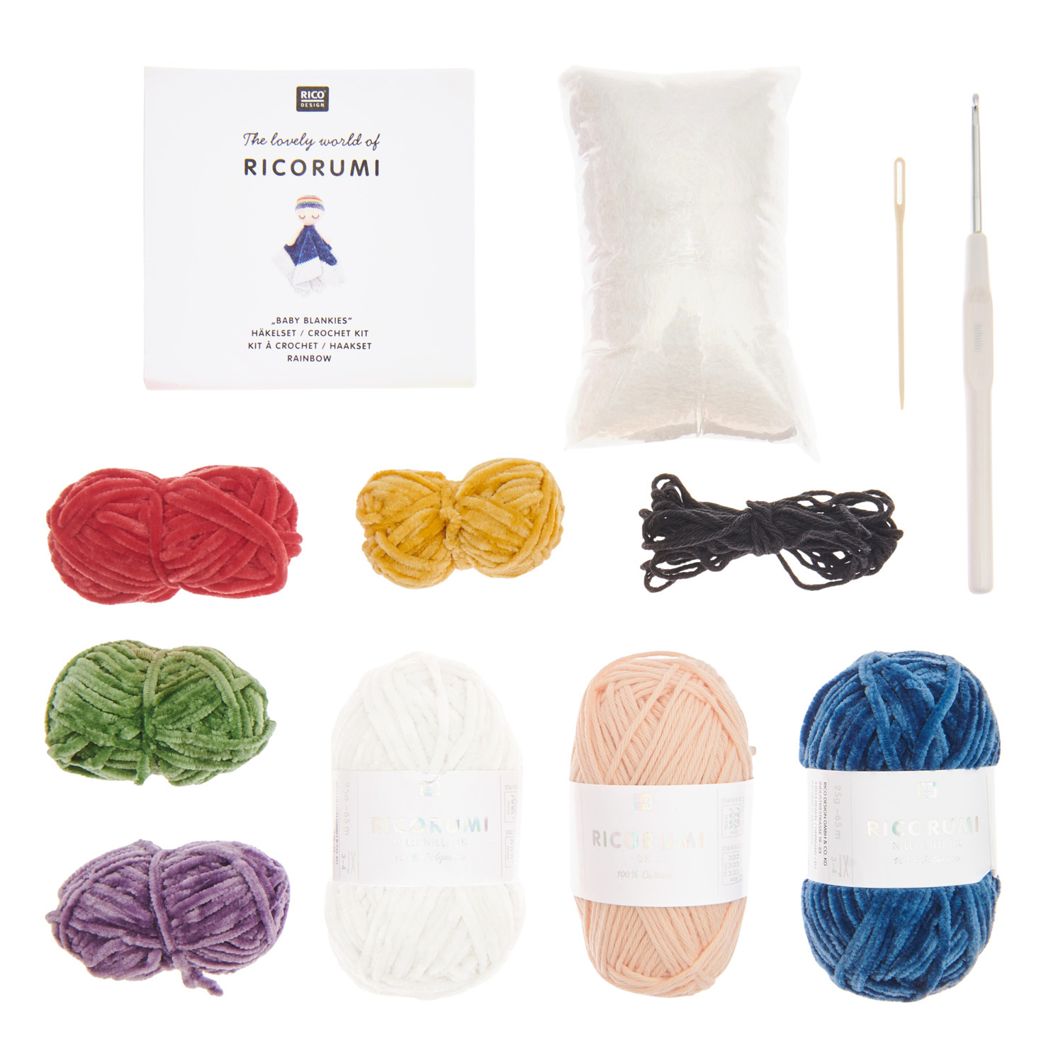 Häkelset Ricorumi Baby Blankies Rainbow Häkelset Ricorumi Baby Blankies Rainbow