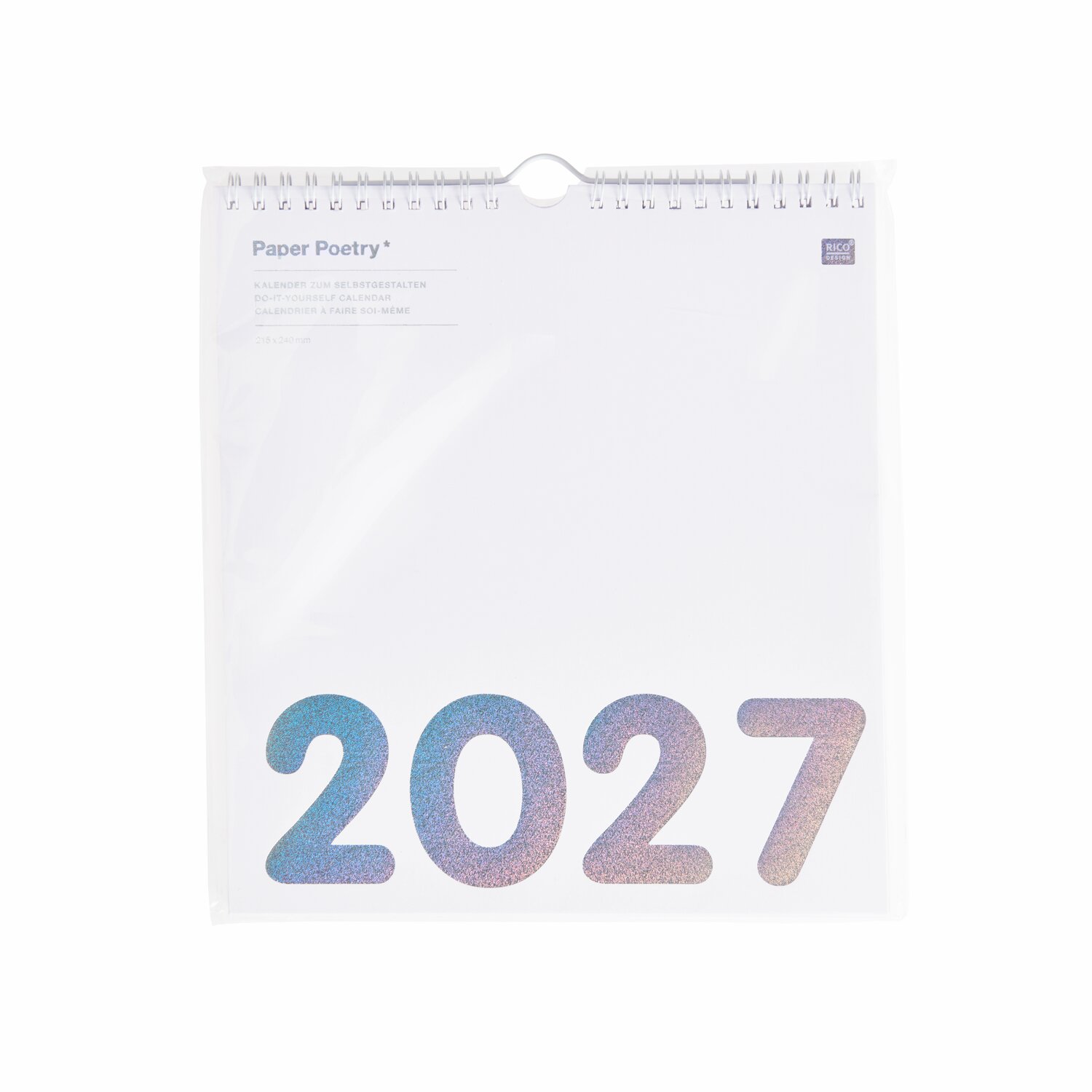 Paper Poetry Bastelkalender 2027 21,5x24cm Farbe weiß von Rico Design
