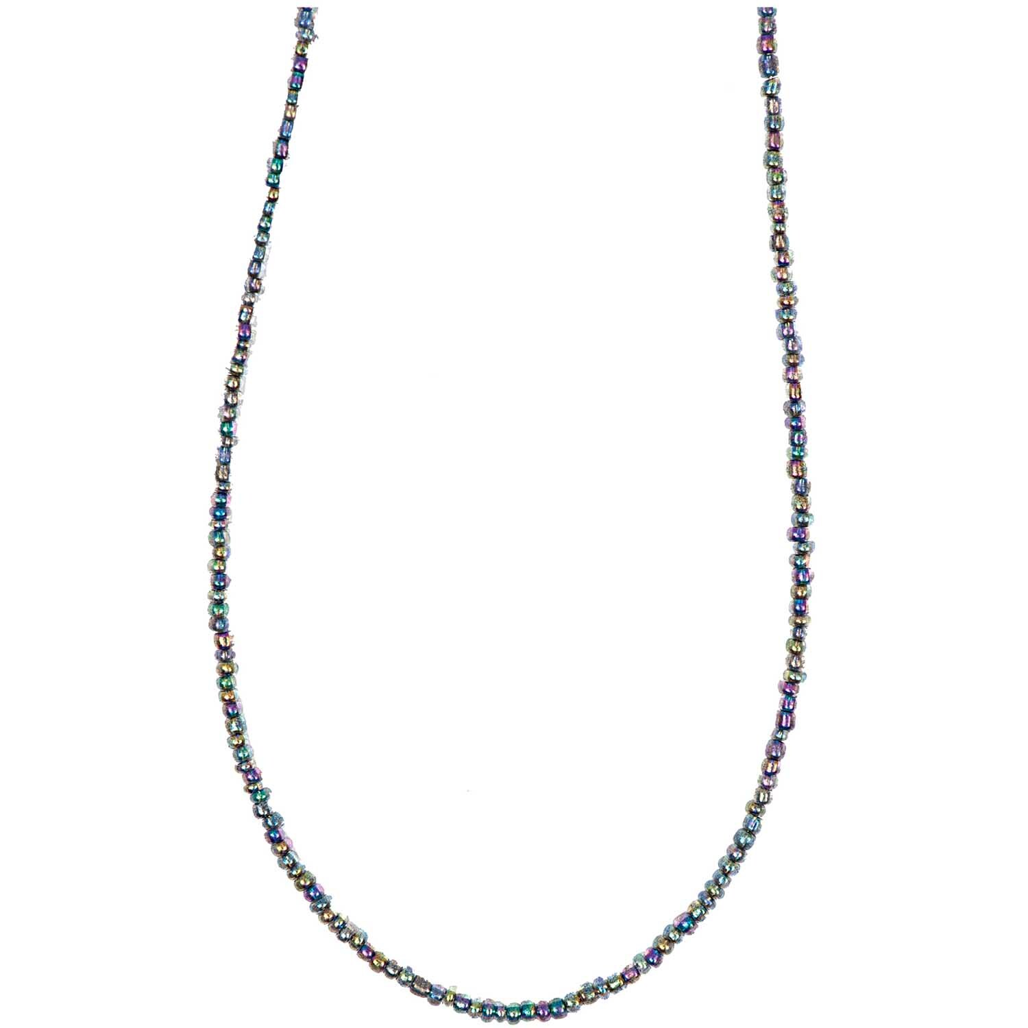 Rocailles Kette mehrfarbig blau 70cm
