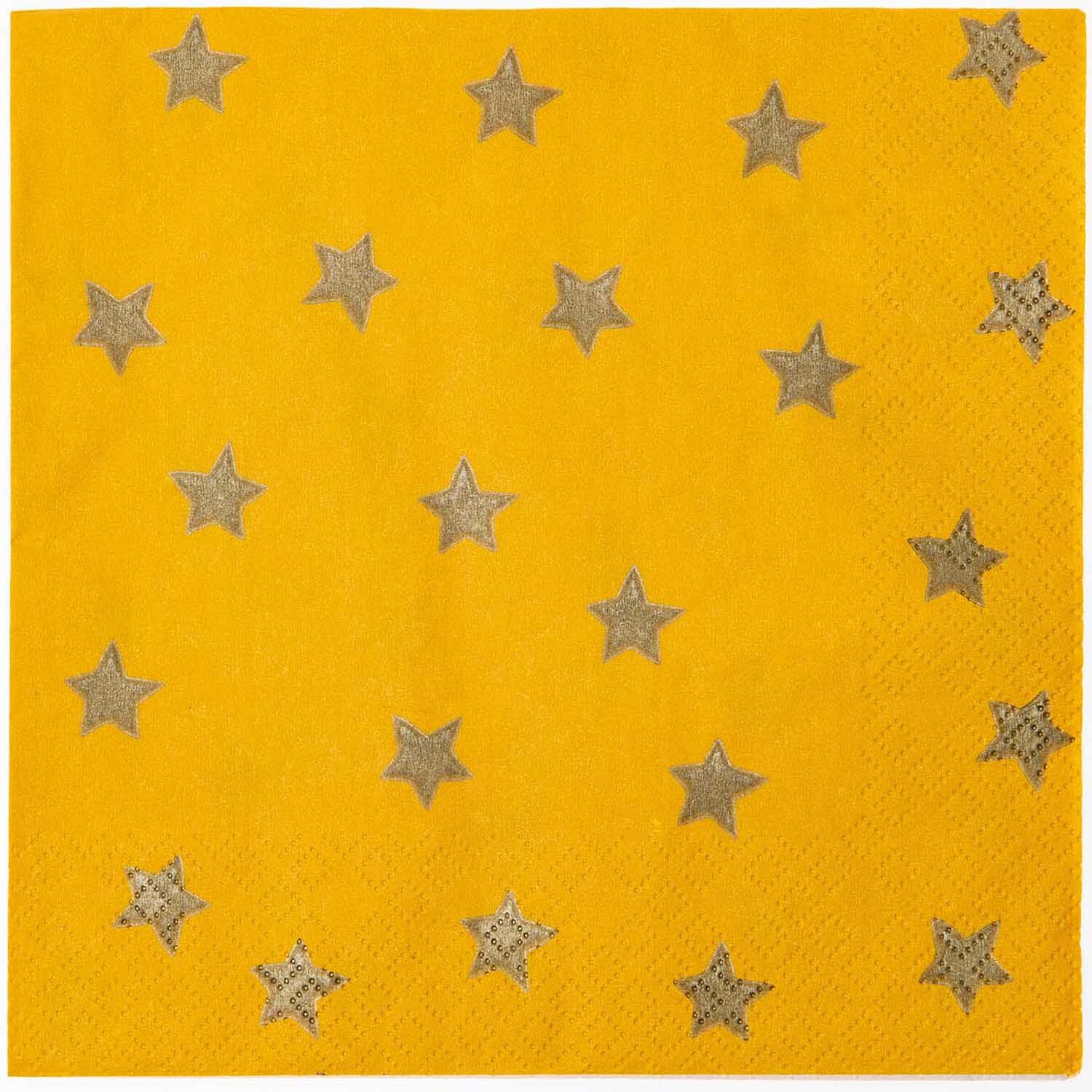Servietten Sterne senf 33x33cm 20 Stück Servietten Sterne senf 33x33cm 20 Stück