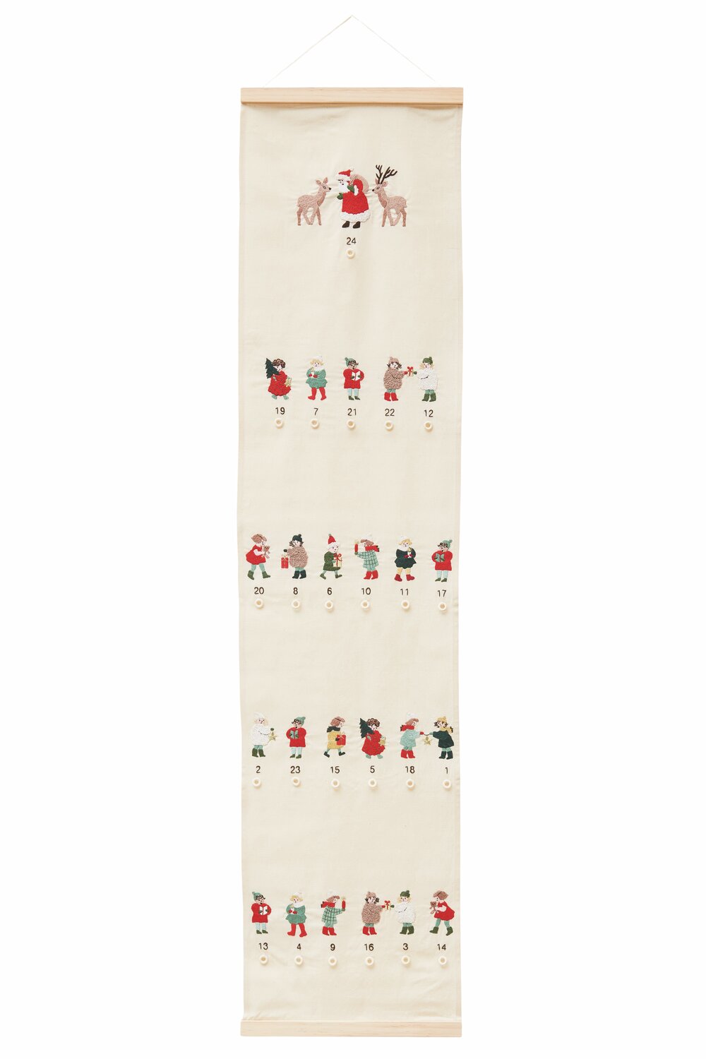Stickpackung Adventskalender Kinder vorgezeichnet 30x120cm von Rico Design