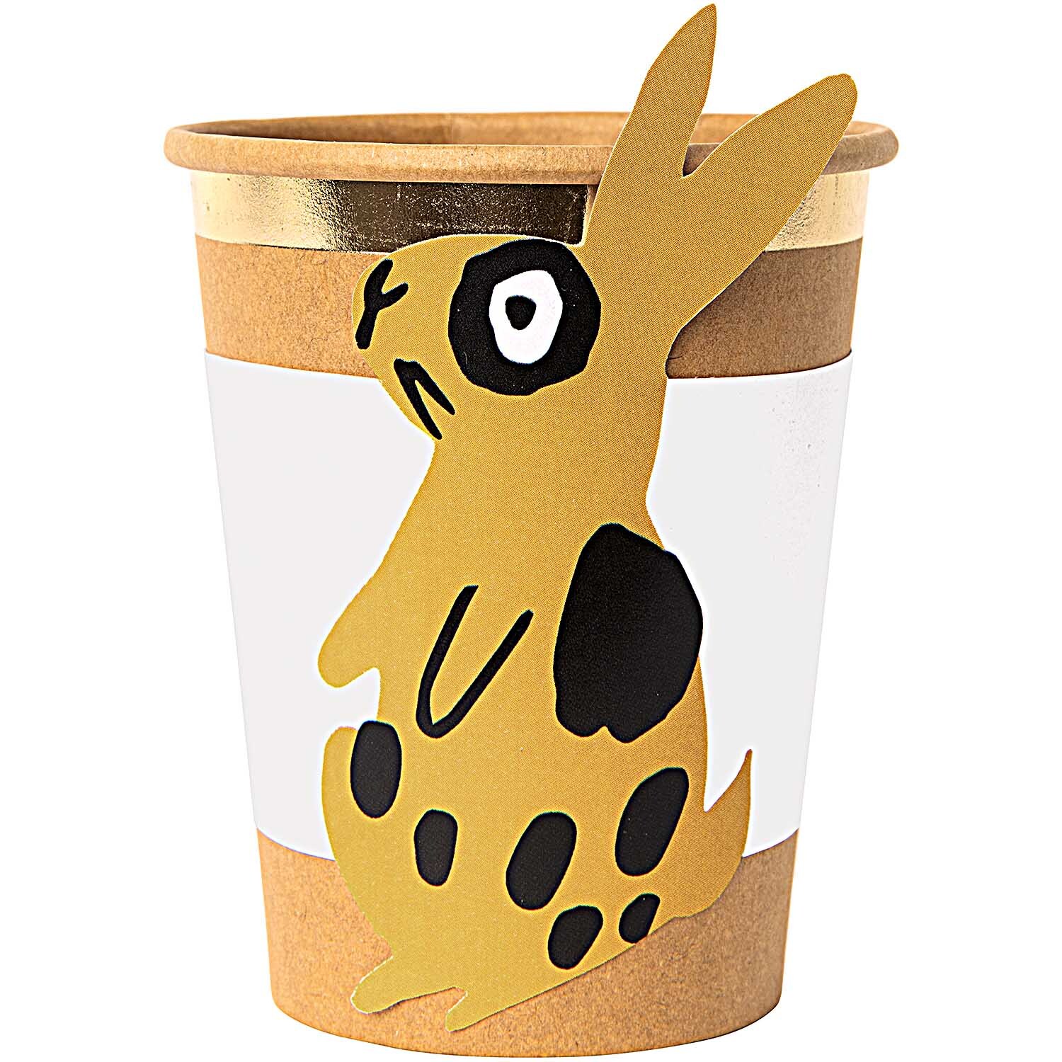 Papiermanschetten Hase weiß 6 Stück Papiermanschetten Hase weiß 6 Stück