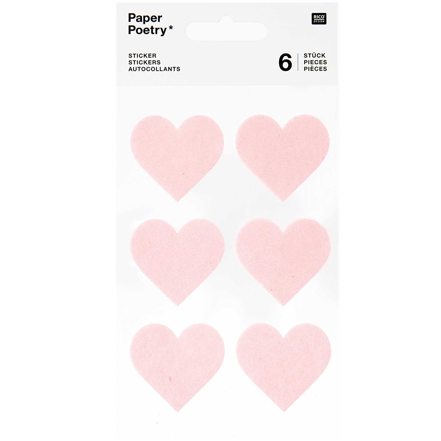 Paper Poetry Filzsticker Herzen groß 1 Blatt Paper Poetry Filzsticker Herzen groß 1 Blatt