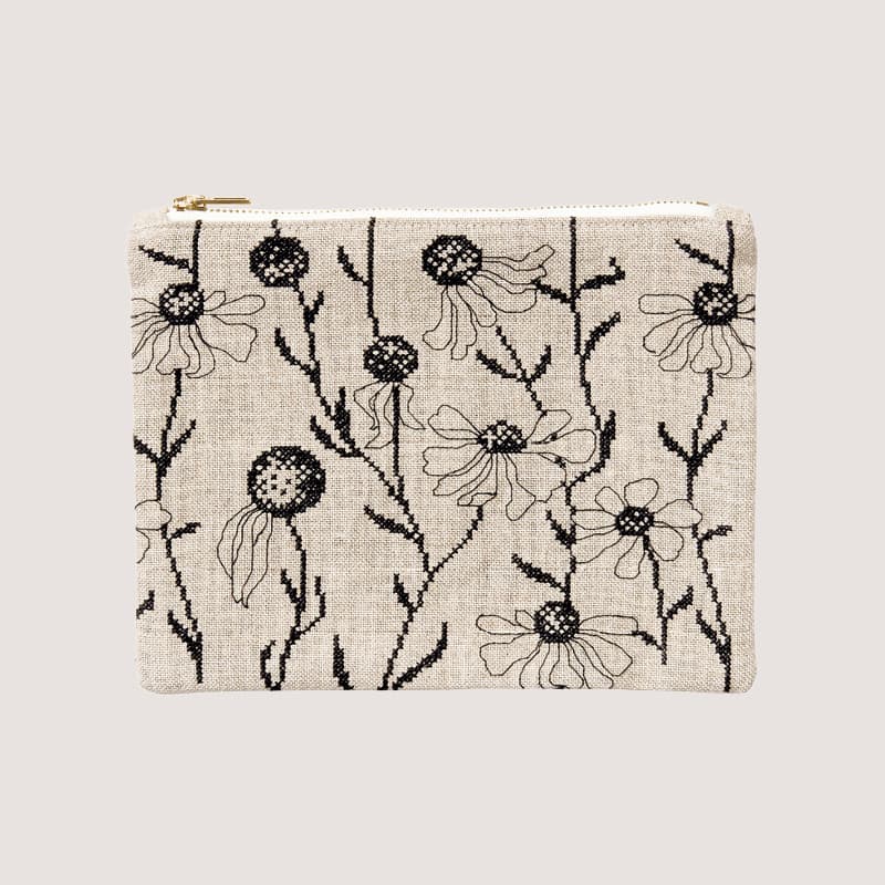 Stickpackung Gezählter Kreuzstich Pouch Echinacea