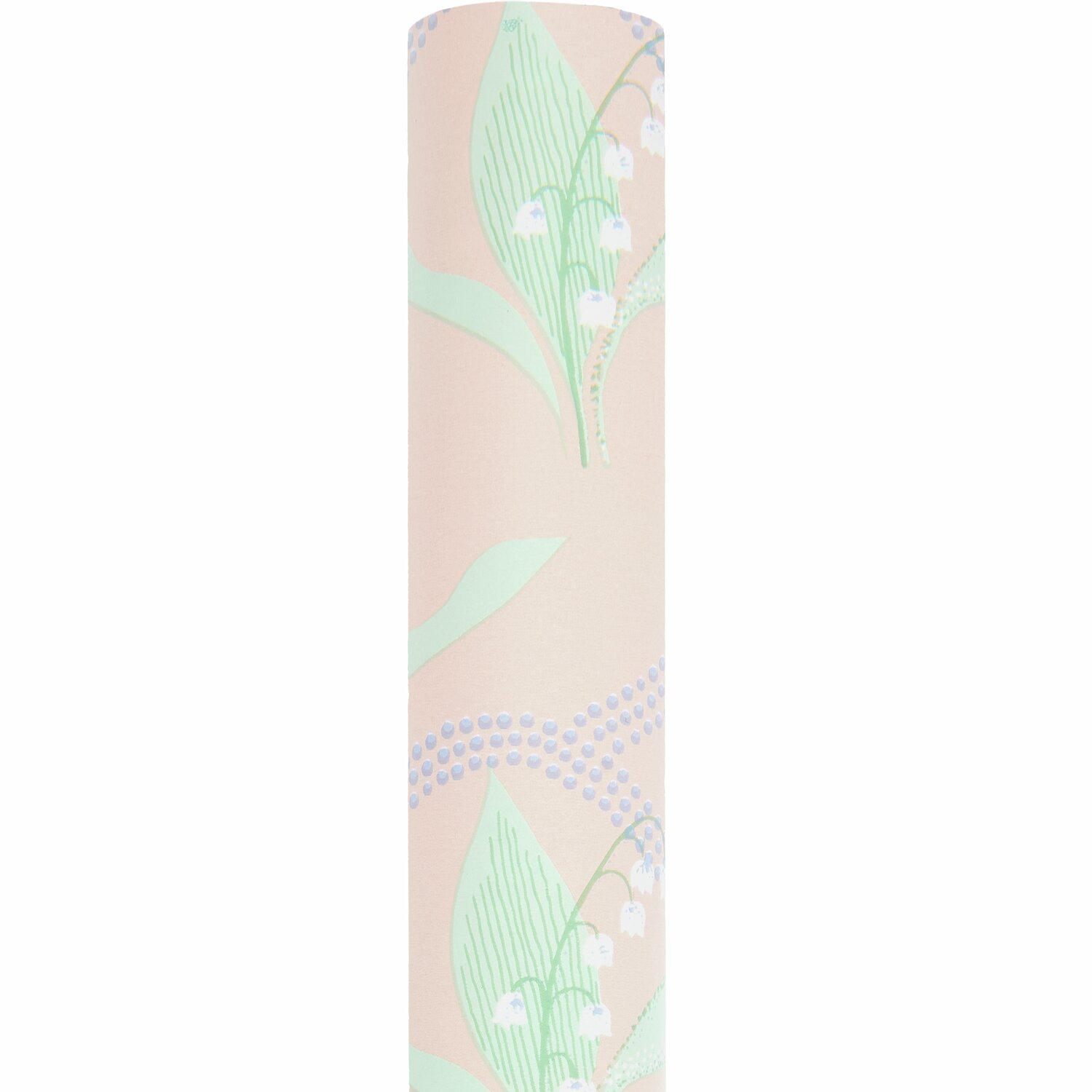 Paper Poetry Geschenkpapier Schneeglöckchen mit zartem Blumenmuster auf pastellfarbenem Hintergrund, 0,7x2m. Ideal für stilvolle Verpackungen.