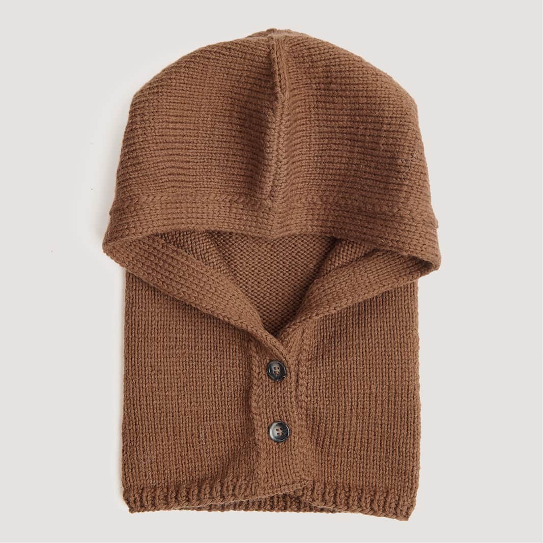 Gestrickter Kapuzenkragen: Modell 32 aus dem Heft Lovewool No. 23