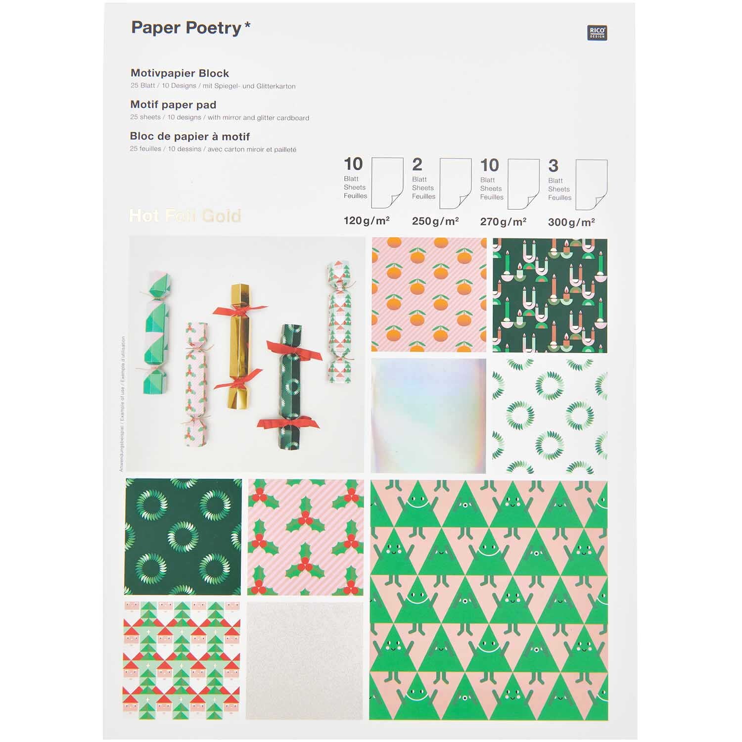Paper Poetry Motivpapierblock Merry Christmas 25 Blatt Paper Poetry Motivpapierblock Merry Christmas 25 Blatt