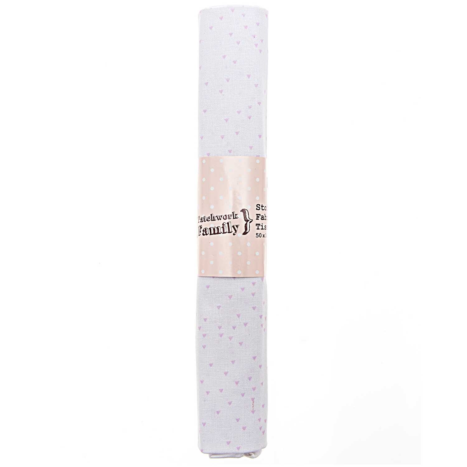 Stoff Dreiecke weiß-rosa 50x140cm Stoff Dreiecke weiß-rosa 50x140cm