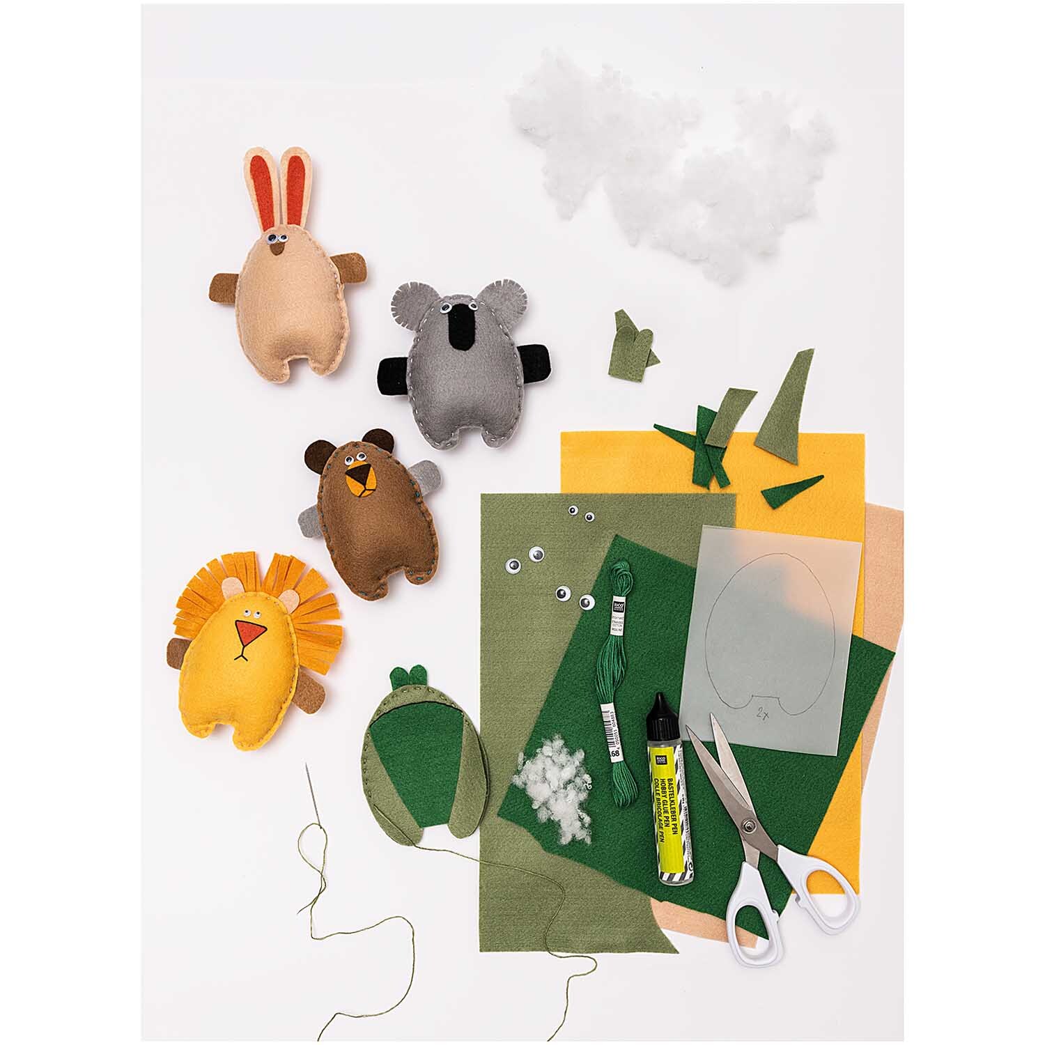 Filz-Plattenset 1mm 20x30cm 10 Farben Filz-Plattenset 1mm 20x30cm 10 Farben