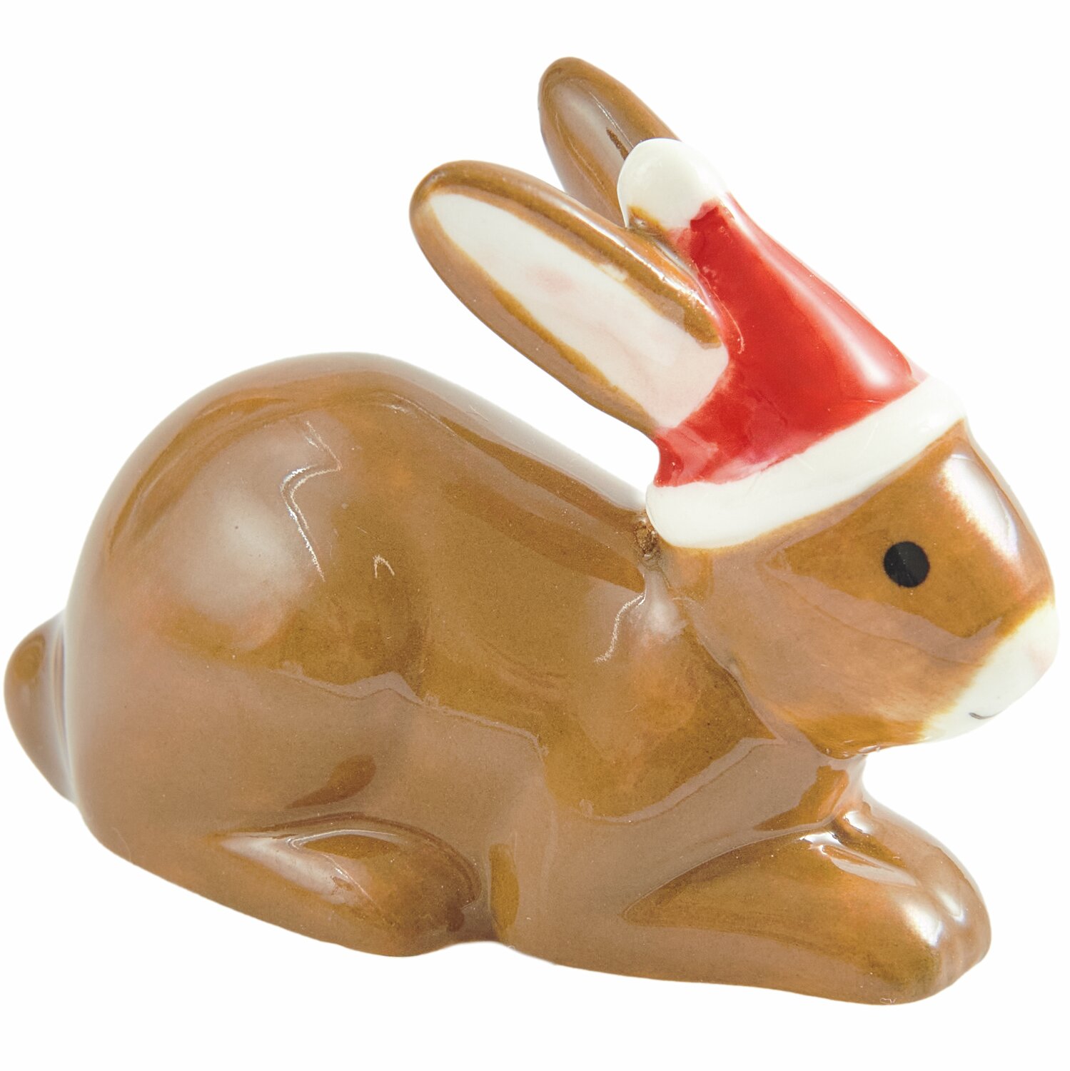 Porzellan Hase mit Weihnachtsmütze 3,3x4,7x2,2cm Farbe Braun von Rico Design Porzellan Hase mit Weihnachtsmütze 3,3x4,7x2,2cm Farbe Braun von Rico Design