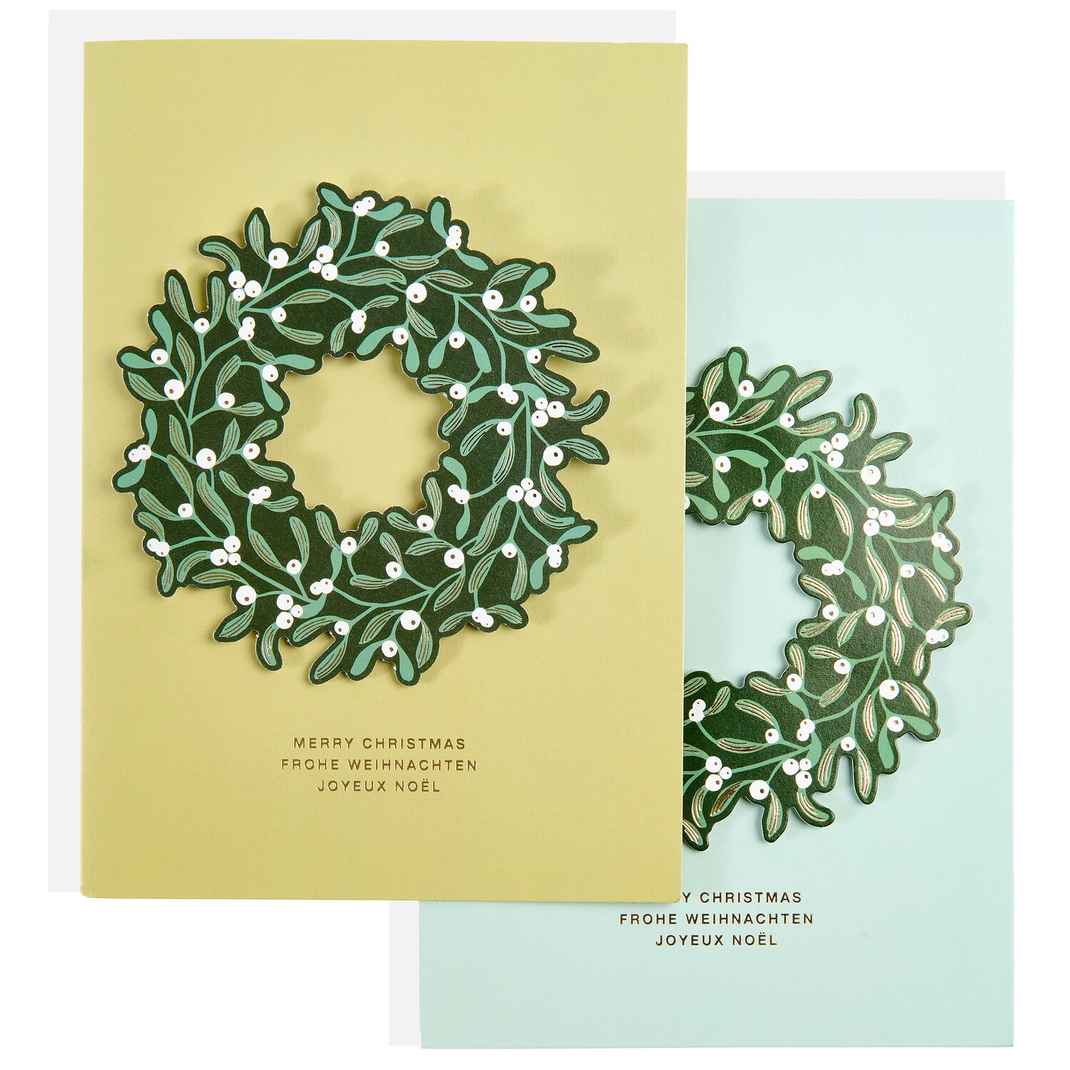  3D-Kartenset A5 Advent Kranz Mint/Gold von Rico Design