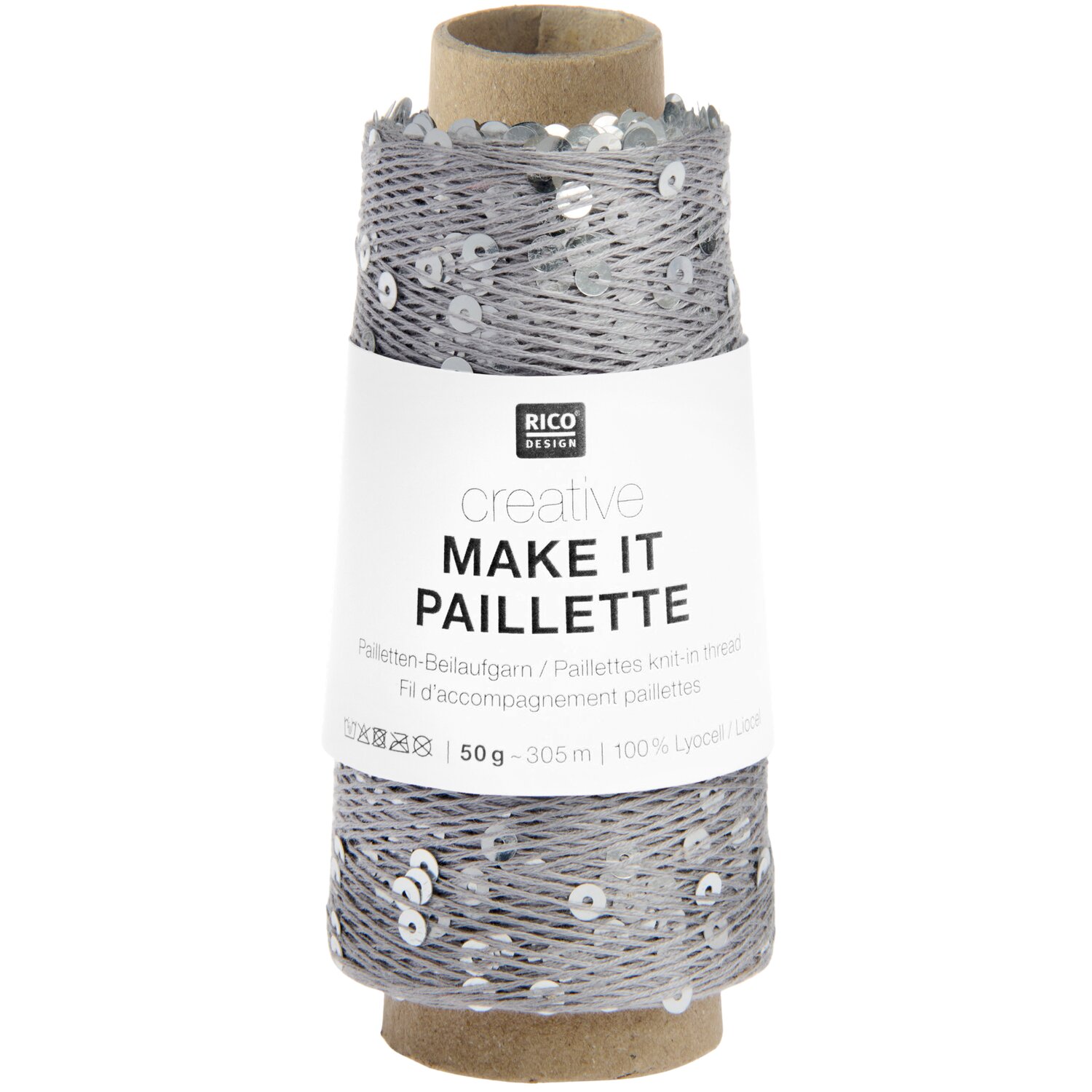 Creative Make It Paillette 50g 305m Farbe Grau von Rico Design