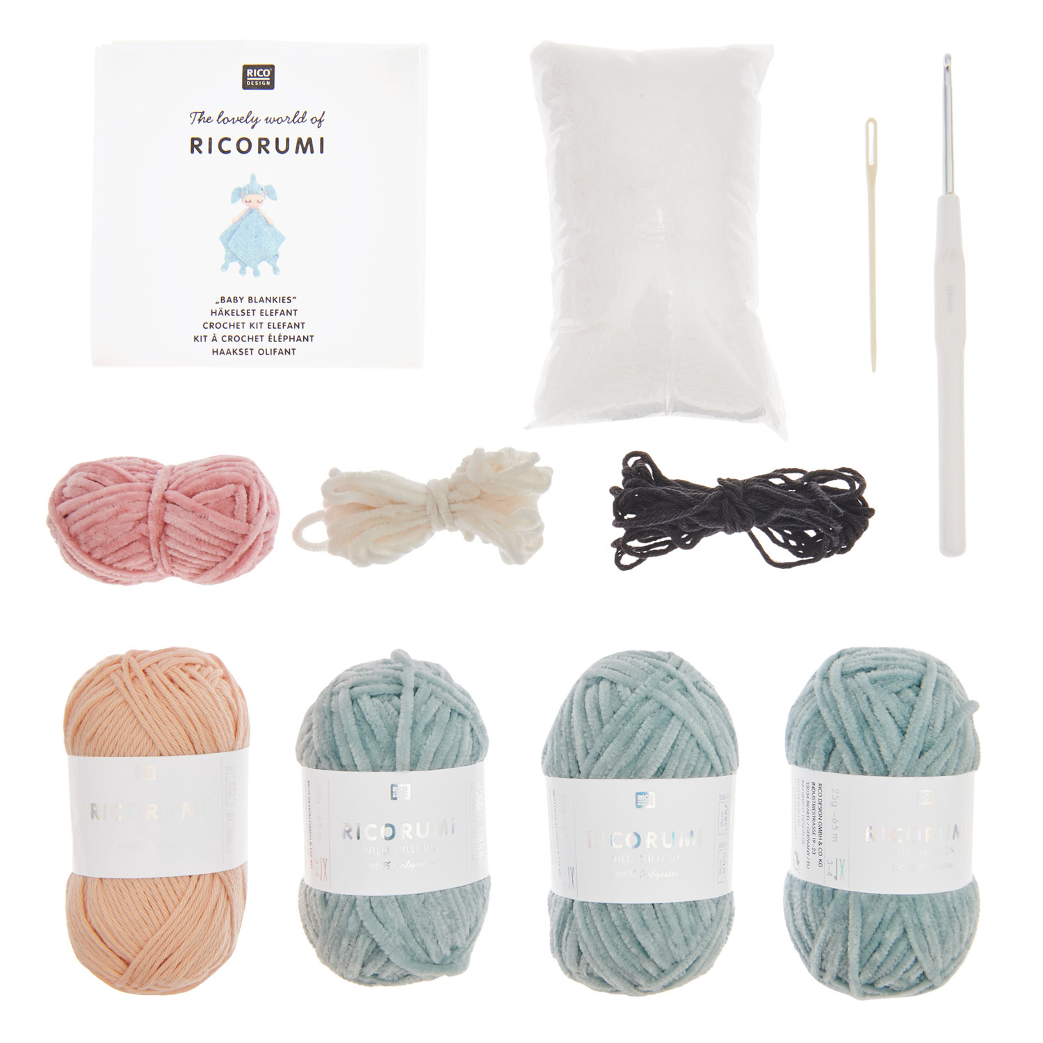 Ricorumi Häkelset Baby Blankies Elefant Ricorumi Häkelset Baby Blankies Elefant