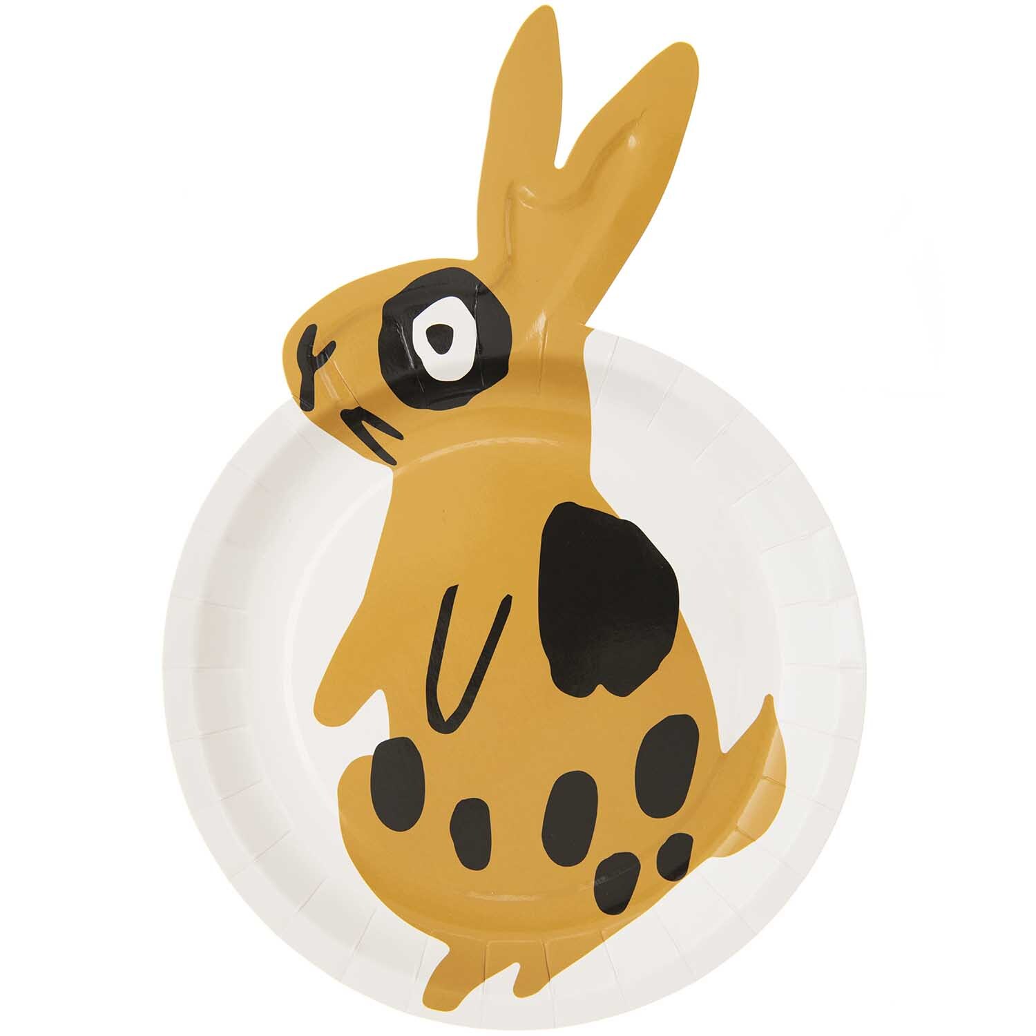 Pappteller Hase weiß 23x33cm 12 Stück Pappteller Hase weiß 23x33cm 12 Stück