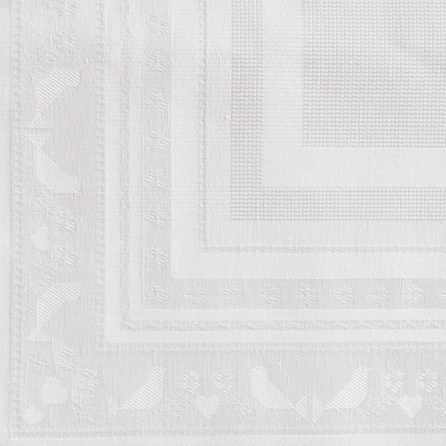 Tischdecke zum Besticken weiß 92x92cm von Rico Design