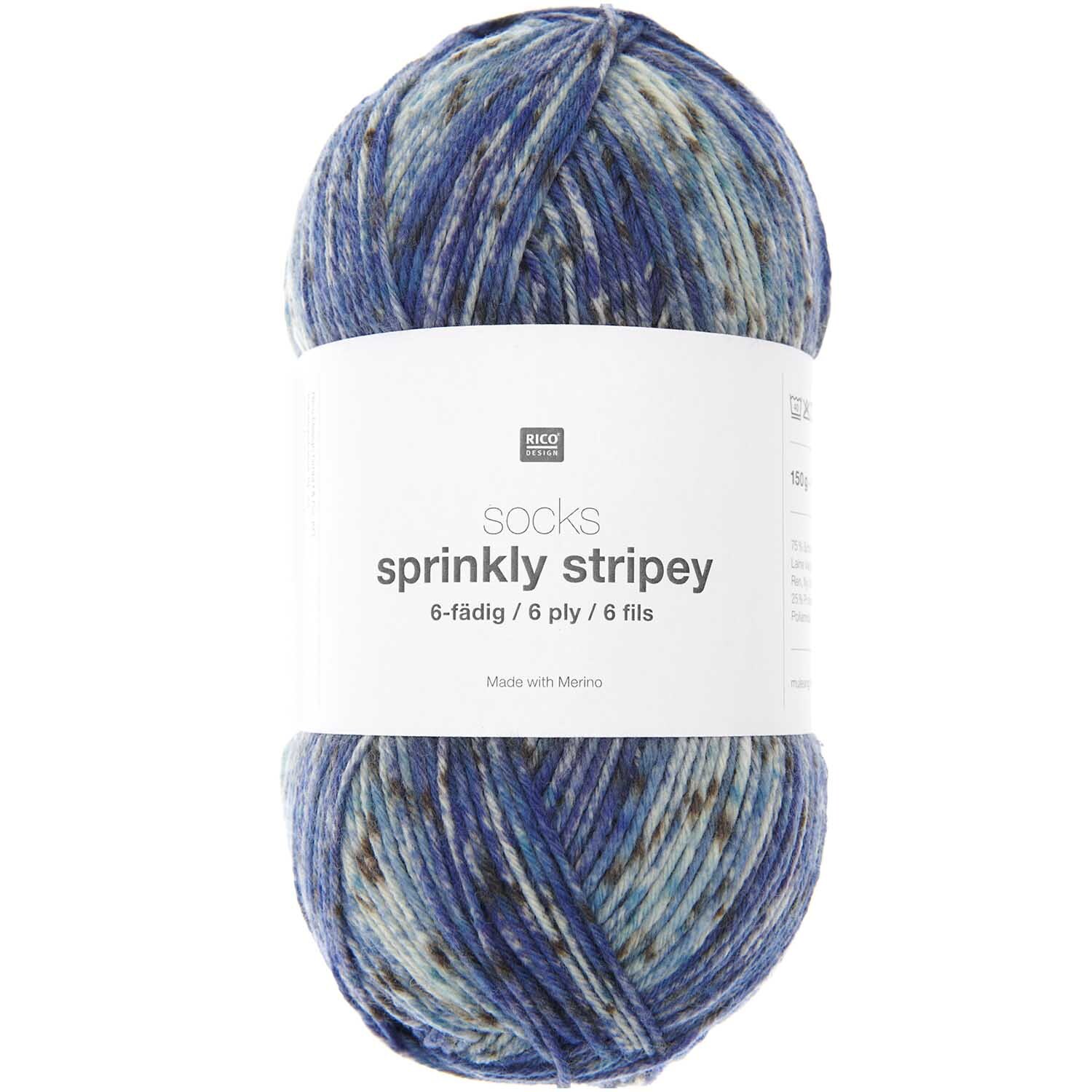 Socks Sprinkly Striply 6-fädig Socks Sprinkly Striply 6-fädig