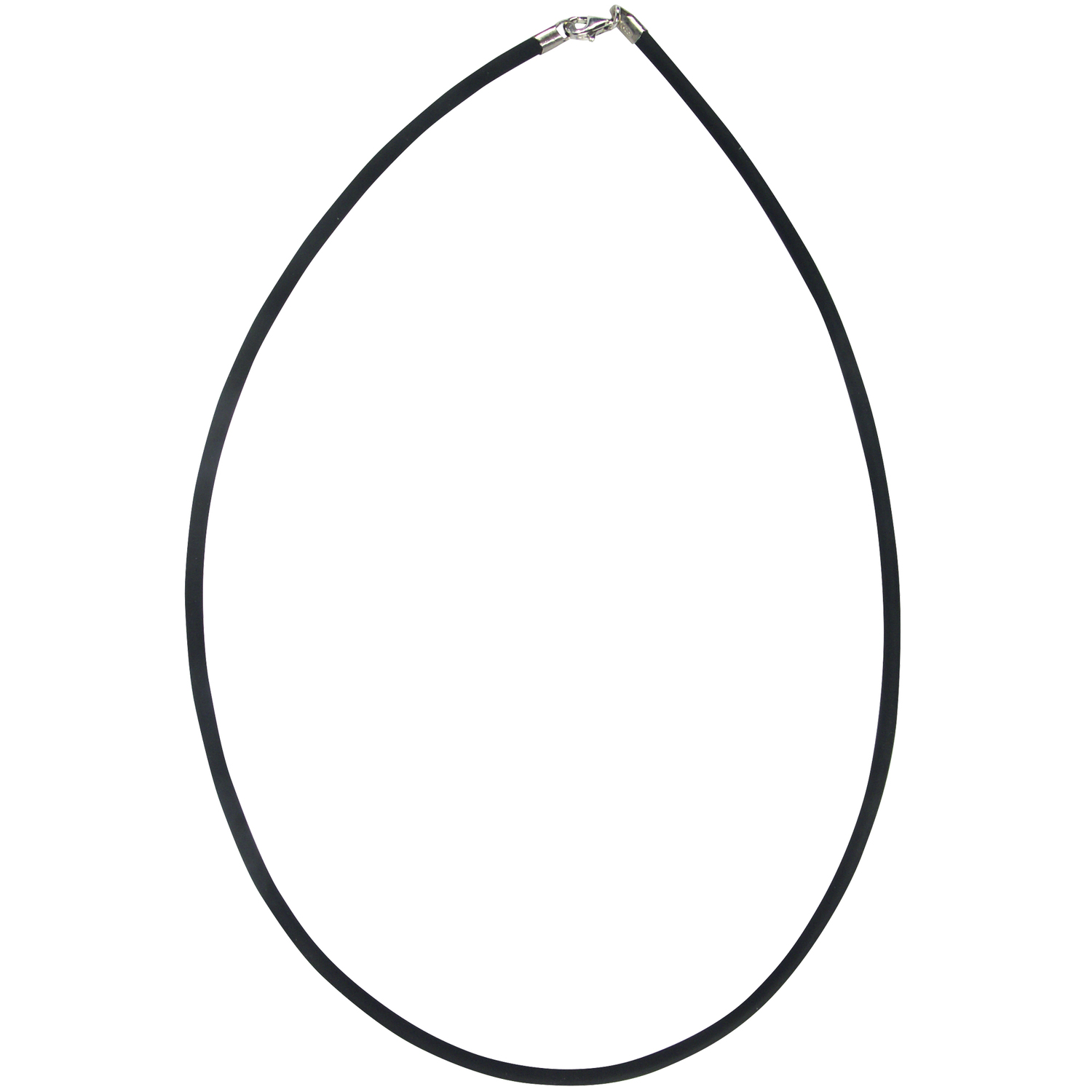 Kautschukkette schwarz 40cm von Rico Design, schlichtes Design, ideal für Anhänger.